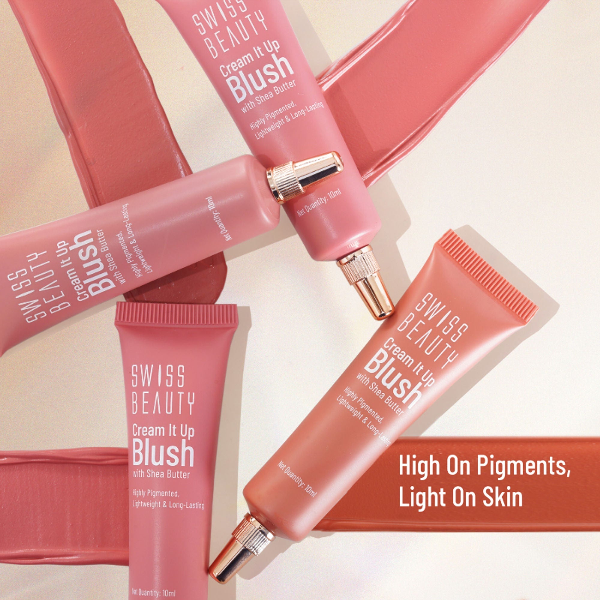 Swiss Beauty Cream It Up Blusher With Shea Butter , Multi-Functional , Matte Finish - 1 Rosy Cheeks