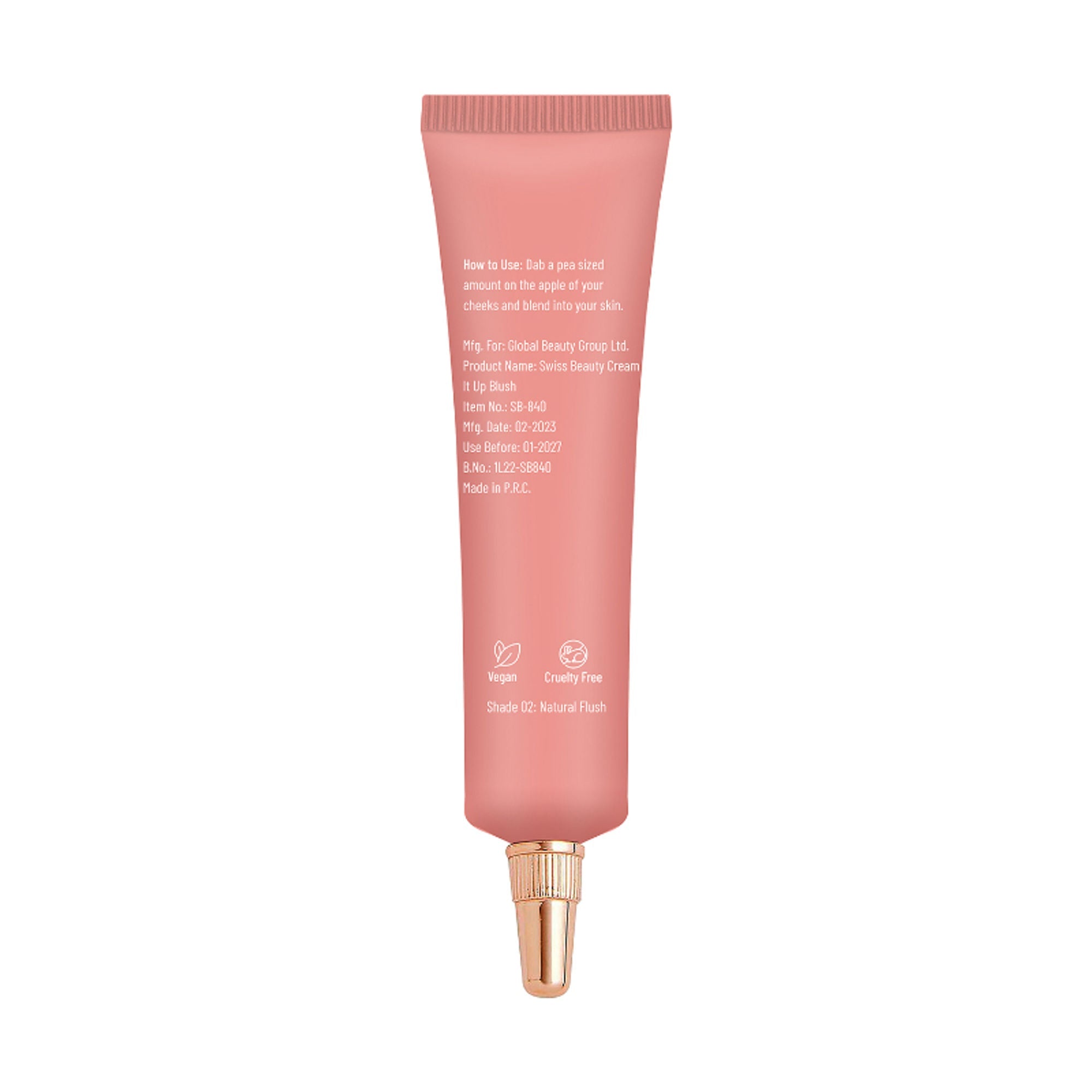 Swiss Beauty Cream It Up Blusher With Shea Butter , Multi-Functional , Matte Finish - 2 Natural Flush