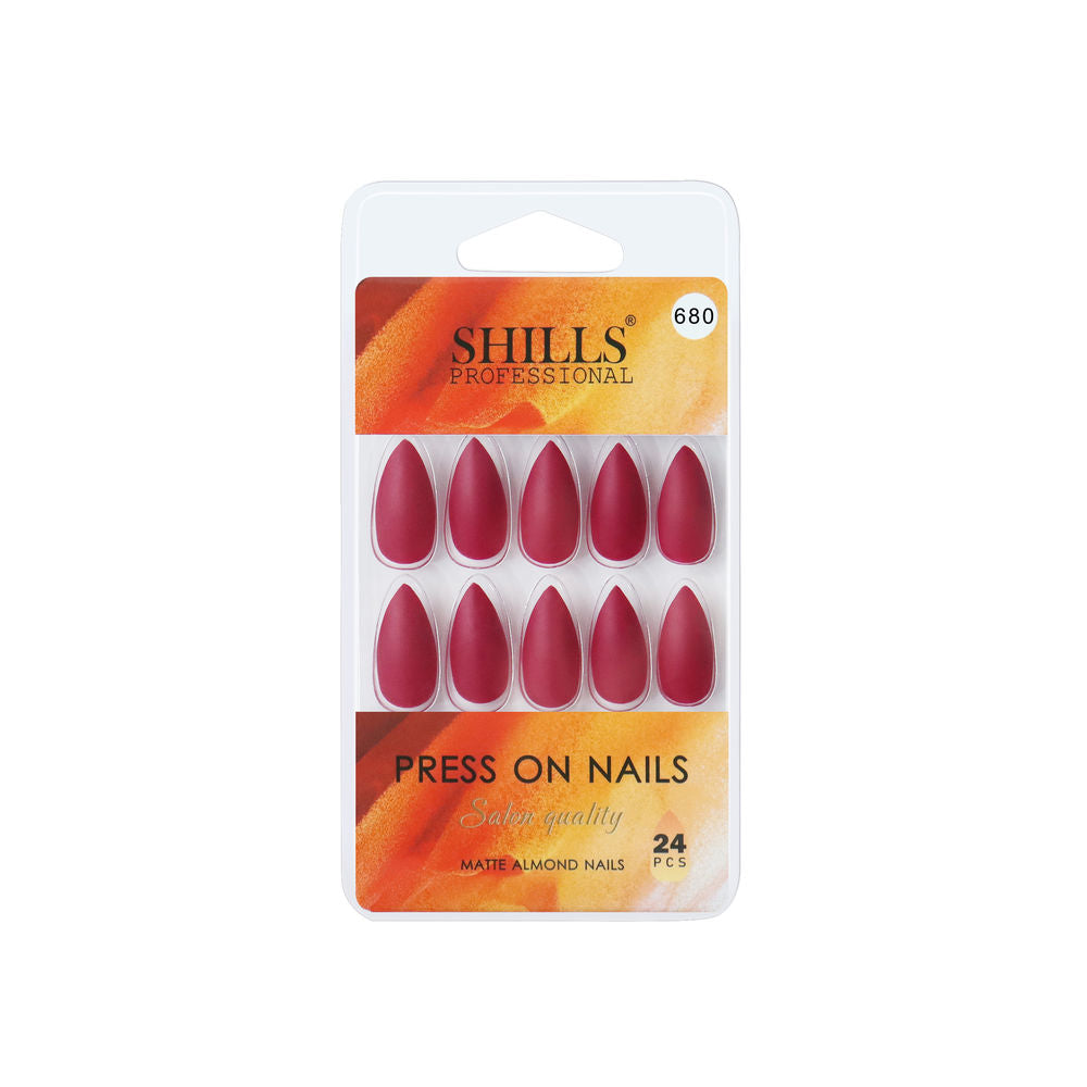 Shills Professional Reusable Press On Nails Sharp Almond - SPN680