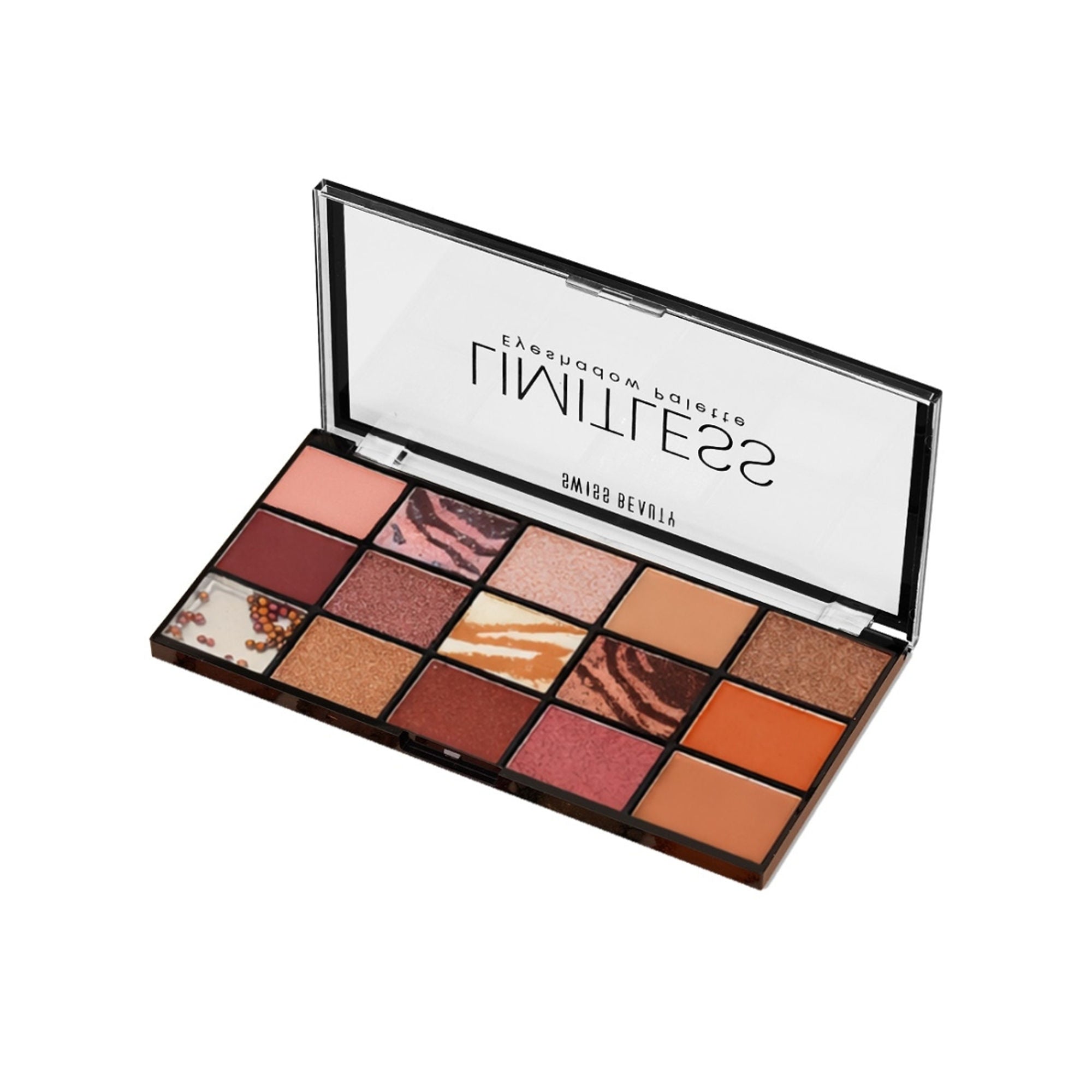 Swiss Beauty Limitless Eyeshadow Palette - Mattes, Shimmers & Metallics - 02 Sun Glazed