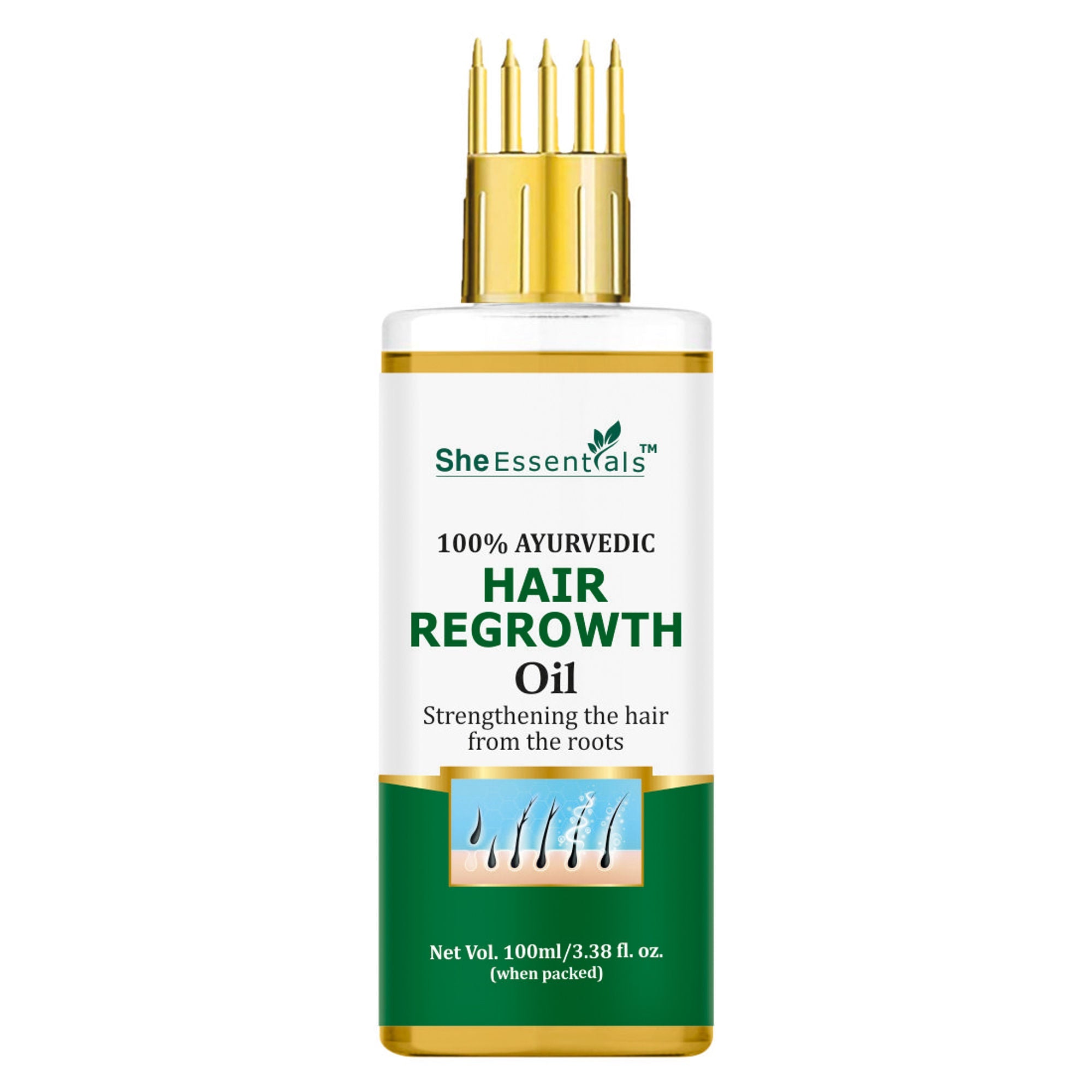 She Essentials Hair Regrowth Oil Infused With Rosemary For Anti Hair Fall & Hair Growth