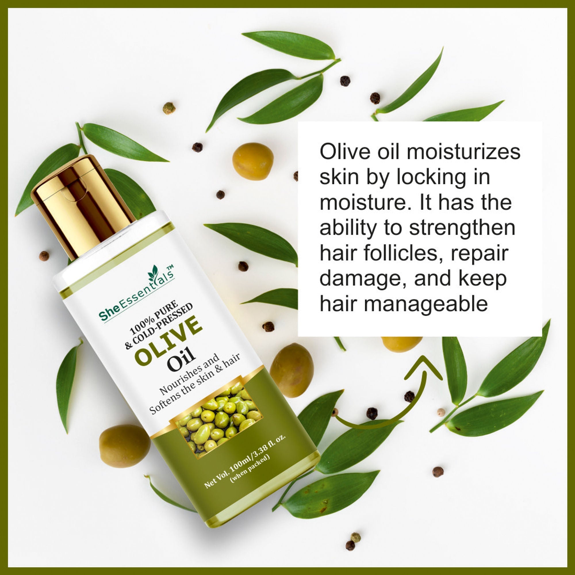 She Essentials Olive Oil & Rosemary Essential Oil For Hair Growth