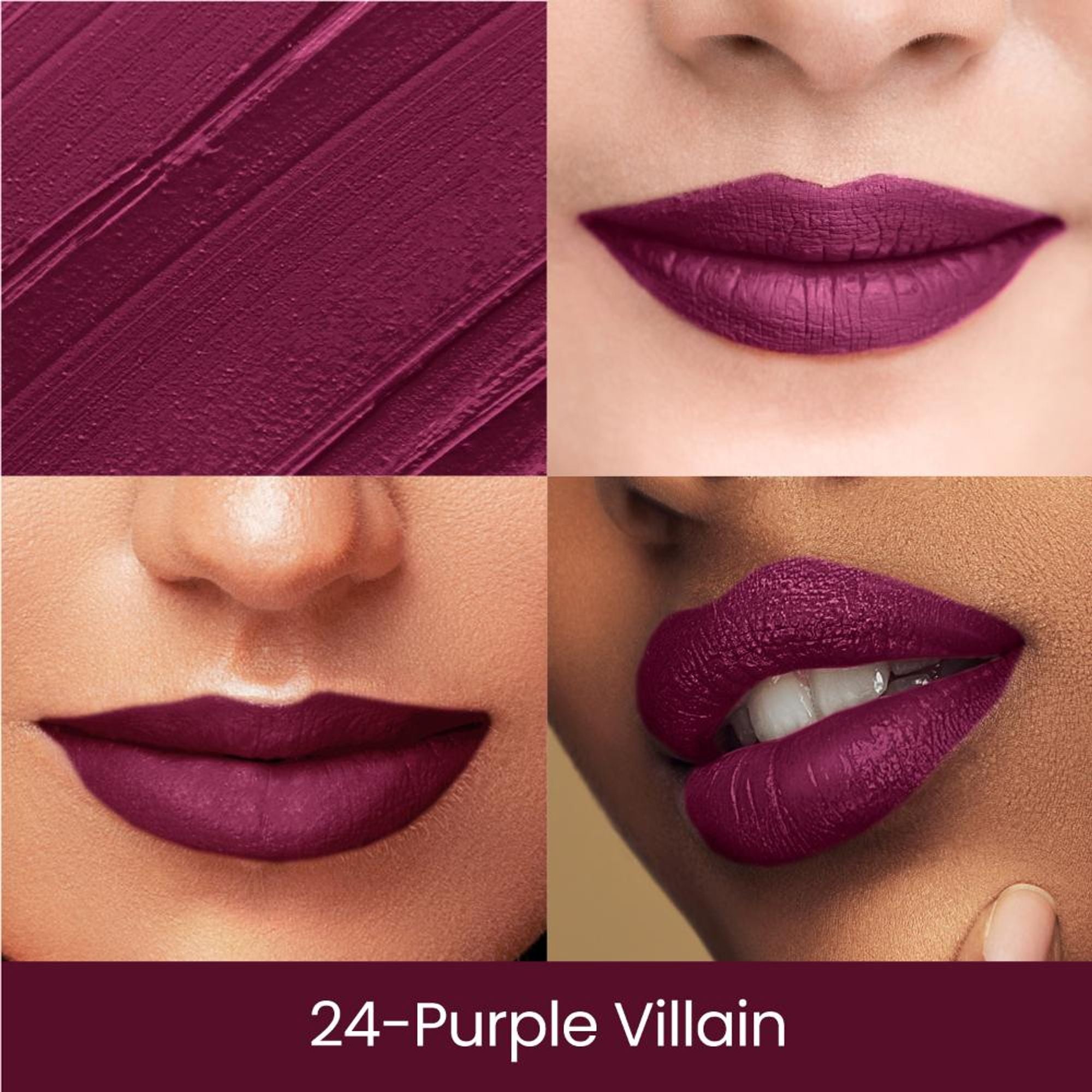 Swiss Beauty Matte Long Lasting Stay Maxx Lip Crayon Lipstick Matte Finish - Purple Villain