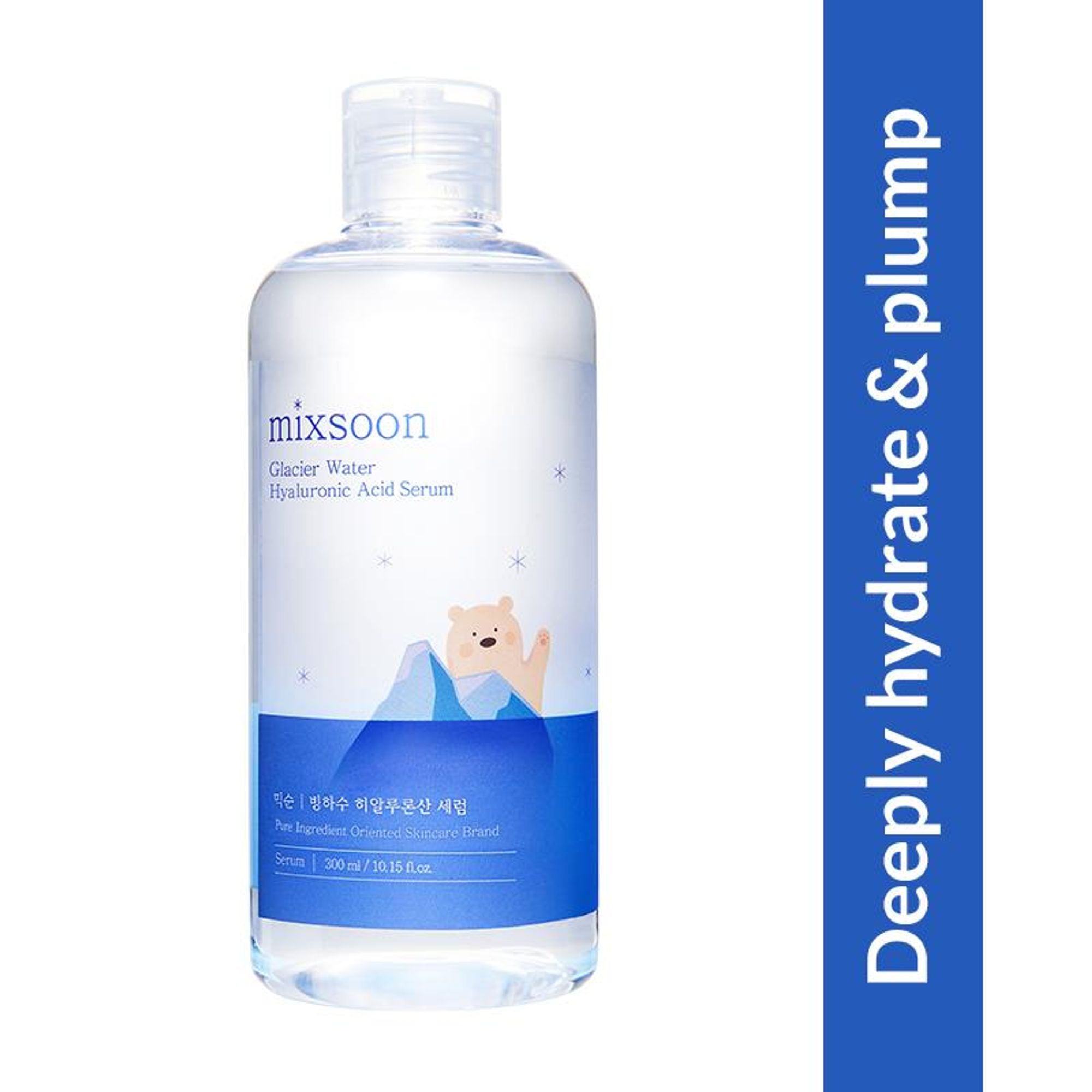 Mixsoon Glacier Water Hyaluronic Acid Serum, Deep Hydration, Plumps Skin & Locks Moisture