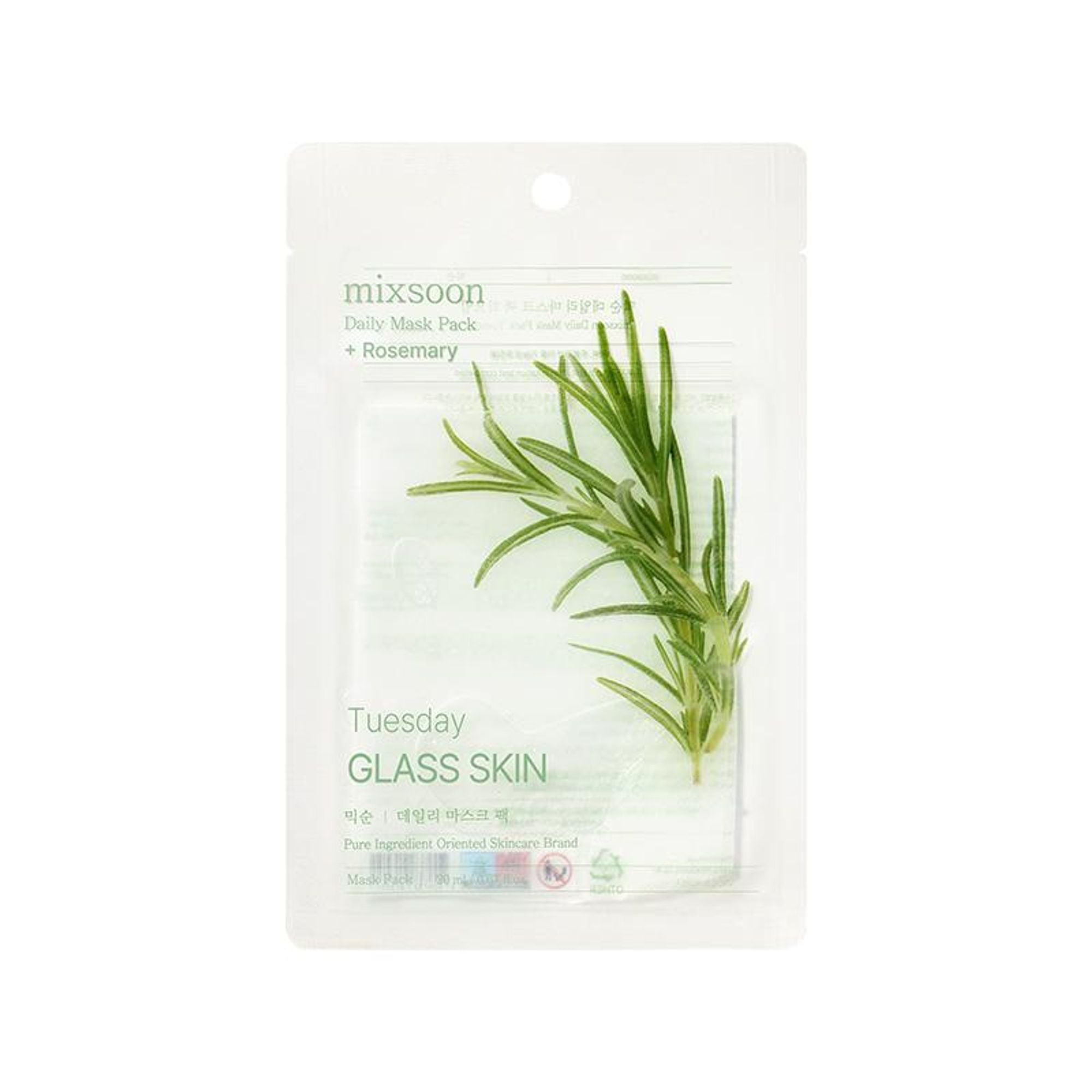 Mixsoon Daily Mask Pack Tuesday, Revitalizes, Brightens & Energizes Tired Skin Sheet Mask