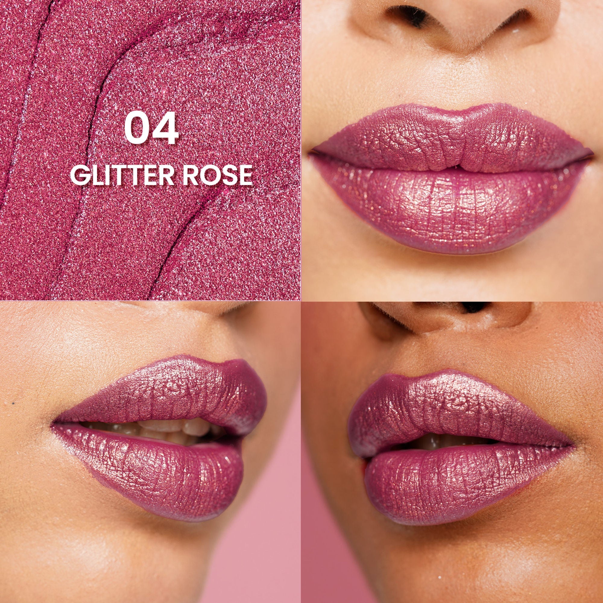 Swiss Beauty More Than Glitter Lipstick - 4 Glitter Rose