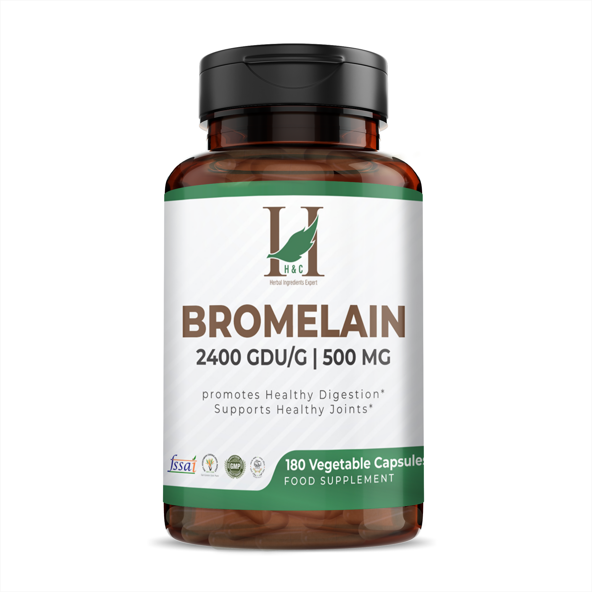 H&C Herbal Bromelain Veg Capsules