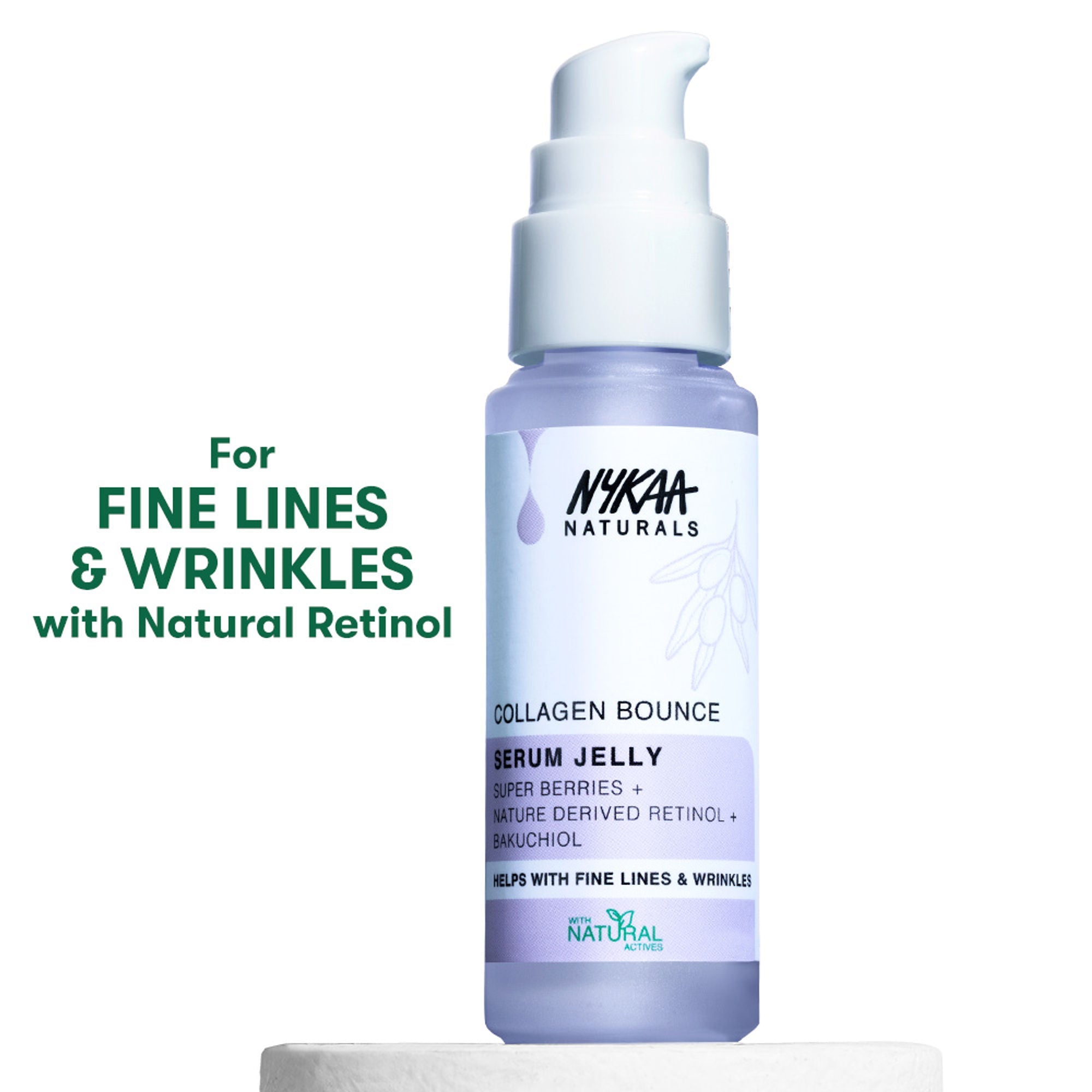 Nykaa Naturals Collagen Boost Serum with Retinol & Superberry for Fine lines and Nourished Skin