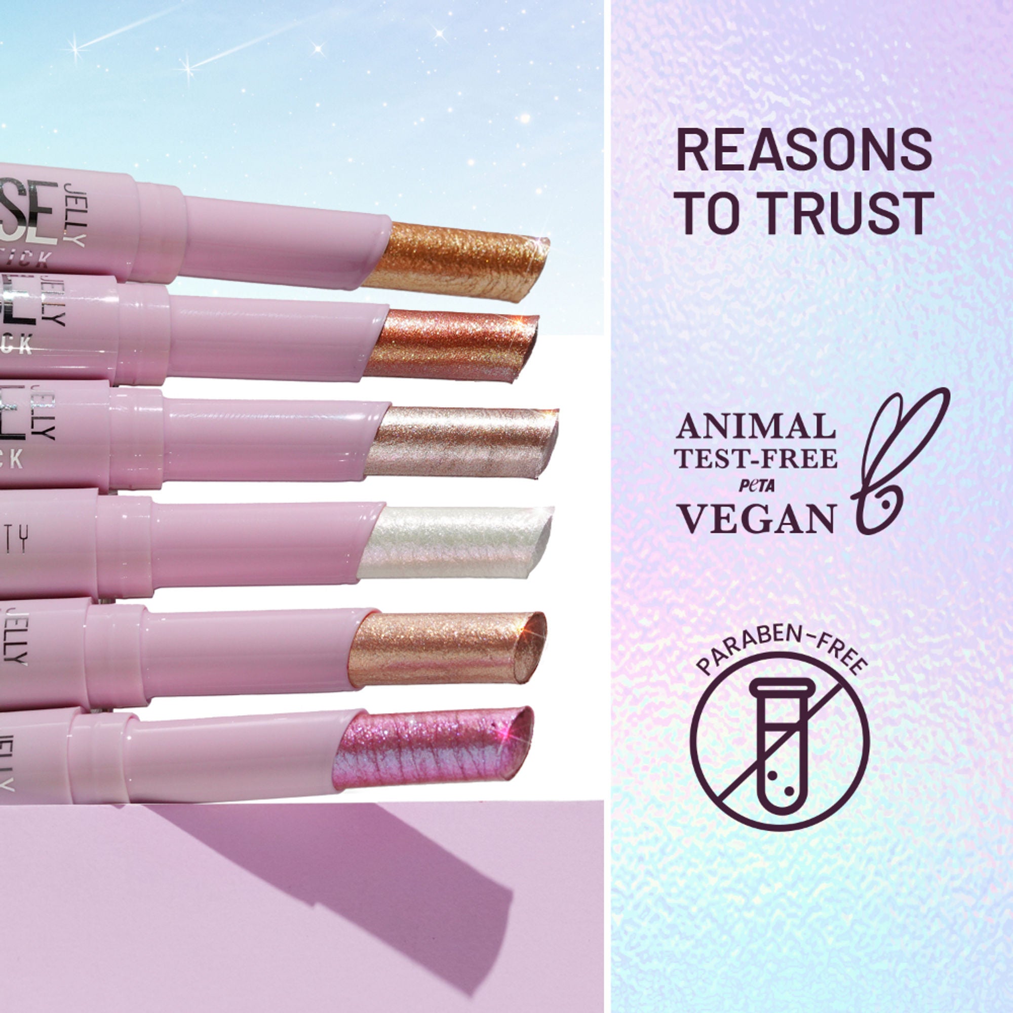 Swiss Beauty Jelly Verse Glow Eyeshadow Stick , Rich Color Payoff, Crease-Proof - Moon Drip