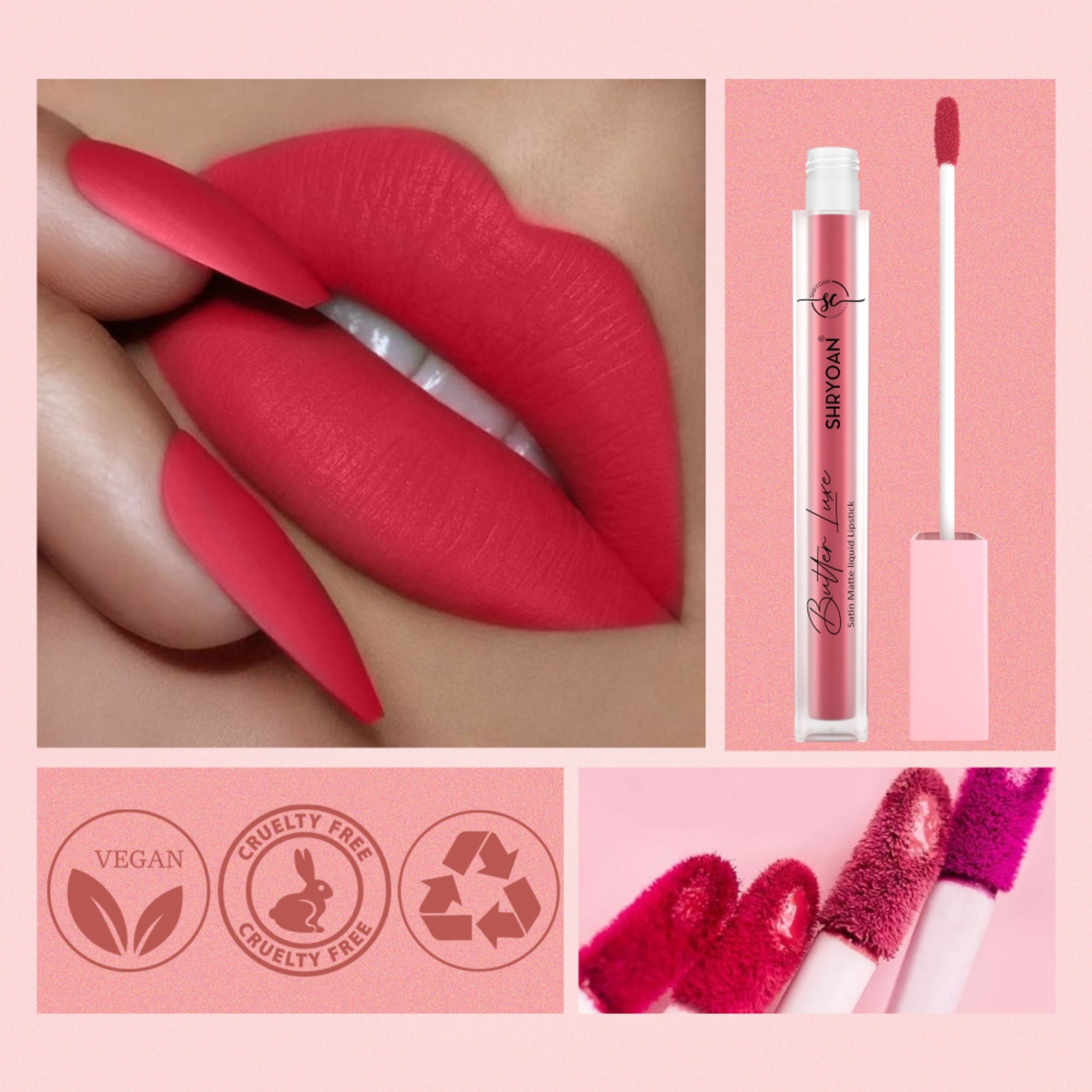 Shryoan Butter Luxe Satin Matte Liquid Lipstick - Red Moment 06