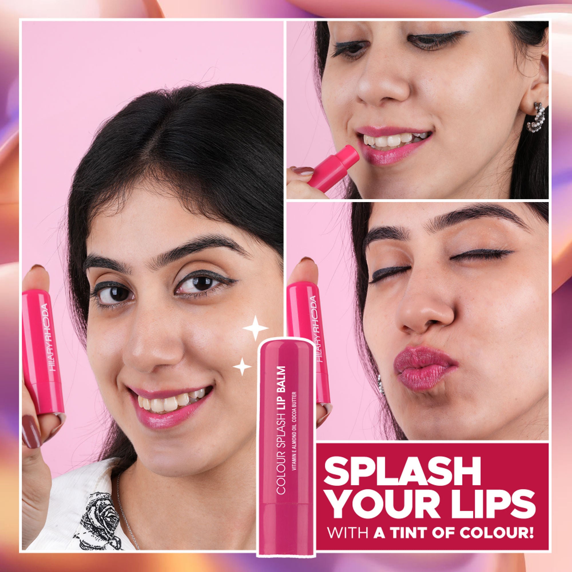 Hilary Rhoda Colour Splash Lip Balm With SPF 15 - Strawberry 03