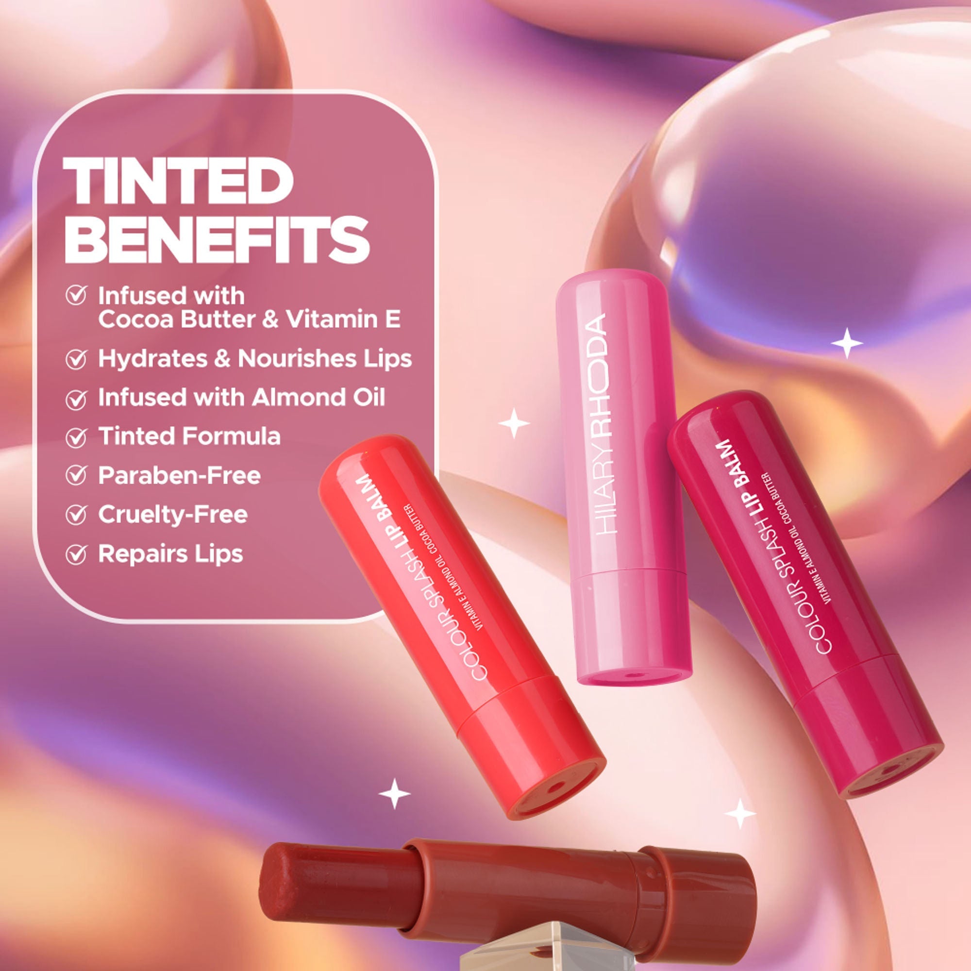Hilary Rhoda Colour Splash Lip Balm With SPF 15 - Apricot 04