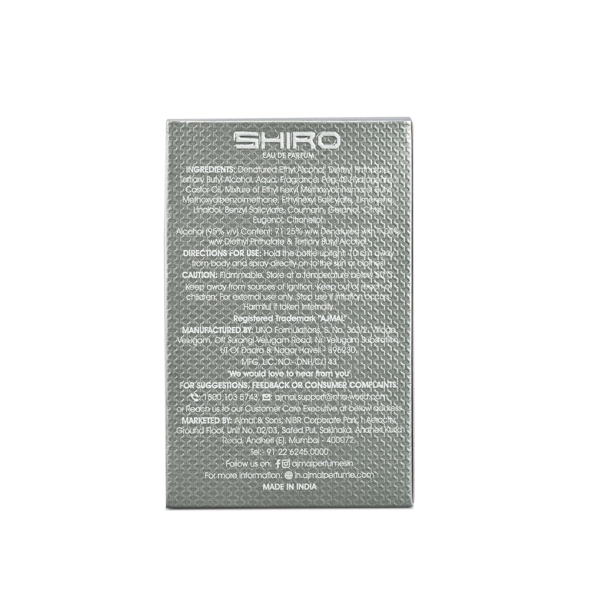 Ajmal India Shiro Perfume For Men