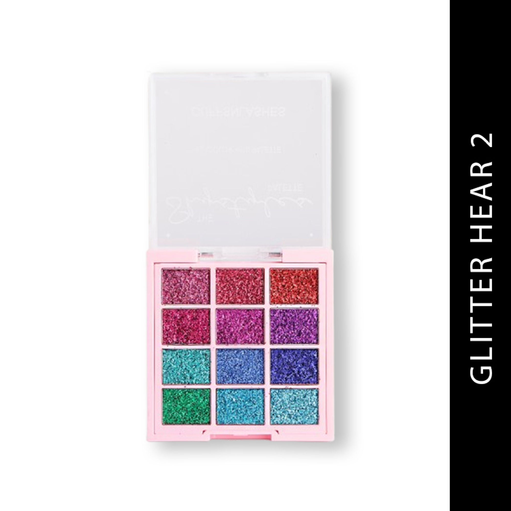 CUFFS N LASHES X The Shystyles Palette 12 Color Mini Palette - Glitter Heart 2