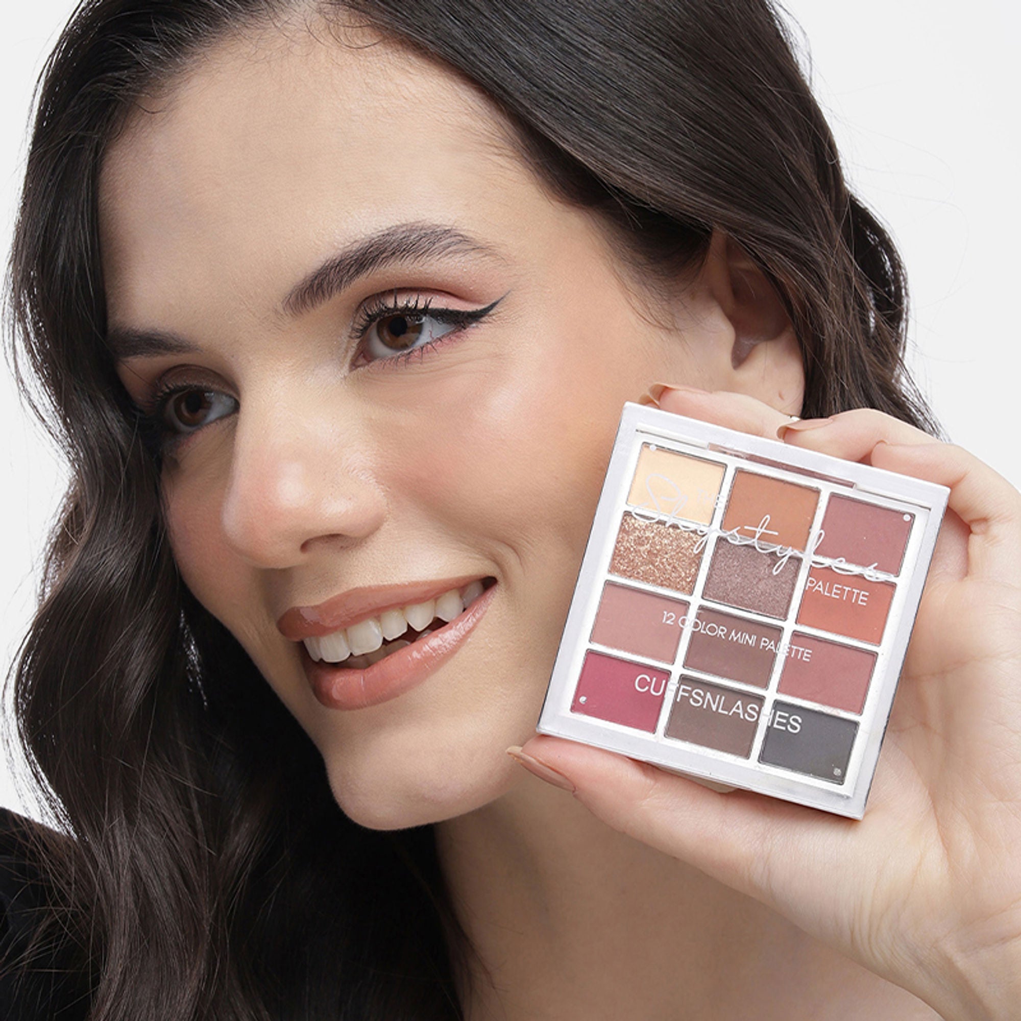 CUFFS N LASHES X The Shystyles Palette 12 Color Mini Palette - Nancy Nude