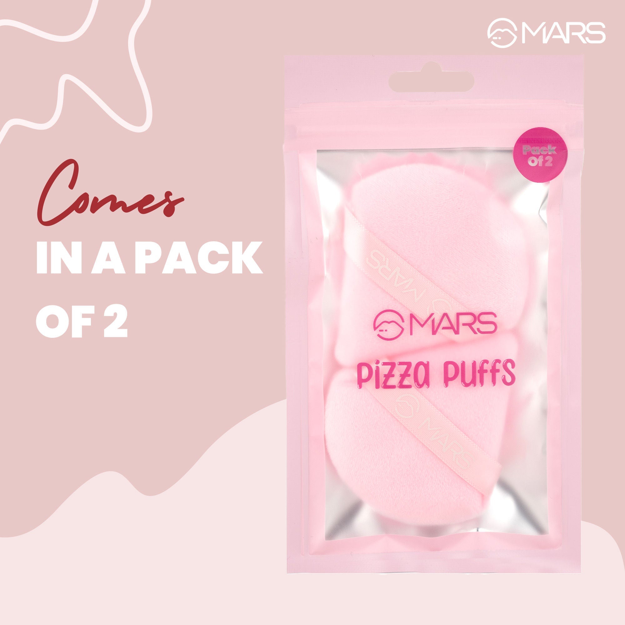 MARS Cosmetics Pizza Powder Puff for Face Makeup