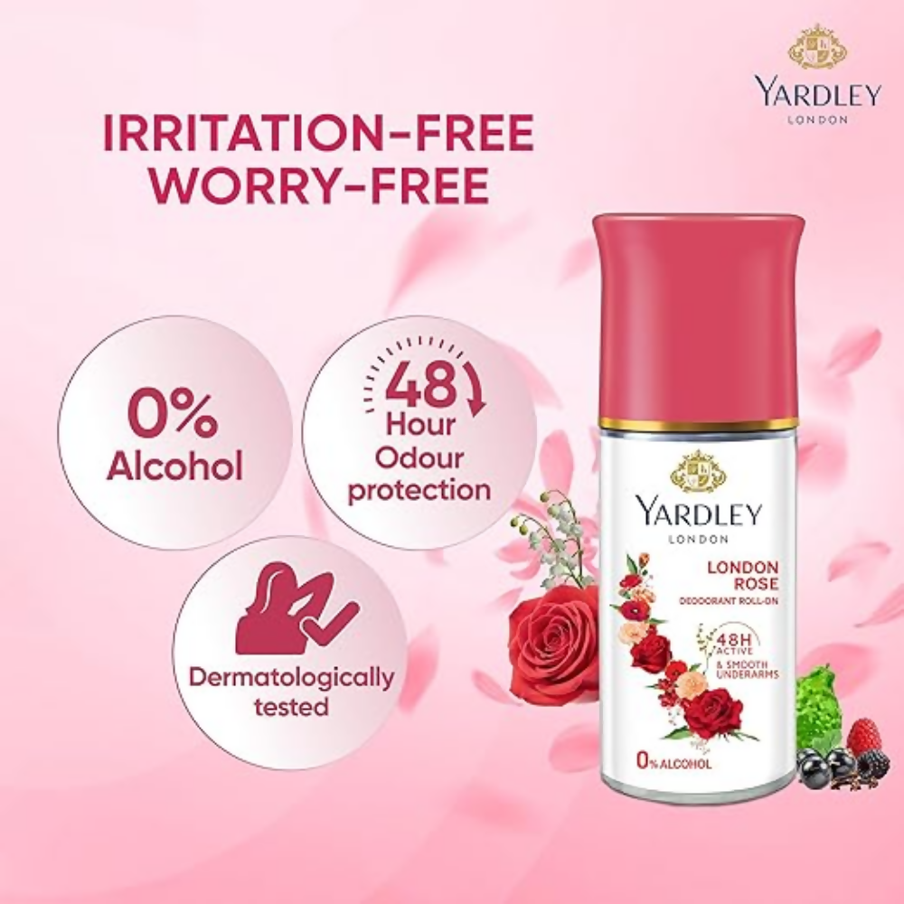 Yardley London Rose Underarm Deodorant Roll On