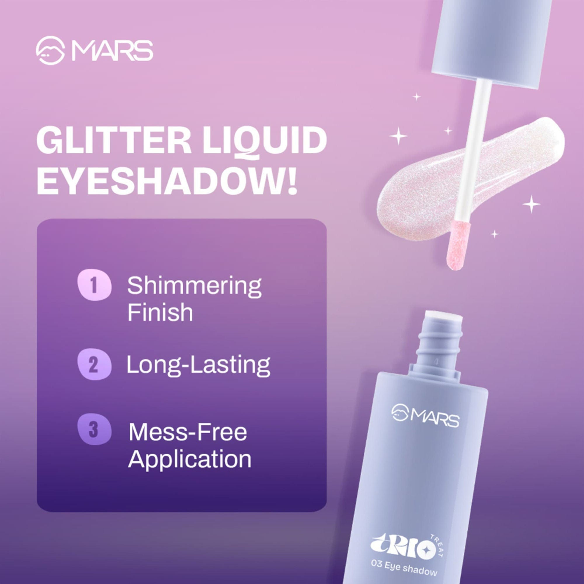 MARS Cosmetics Trio Treat, 3-In-1 Eye Makeup Kit With Eyeliner, Mascara & Eyeshadow