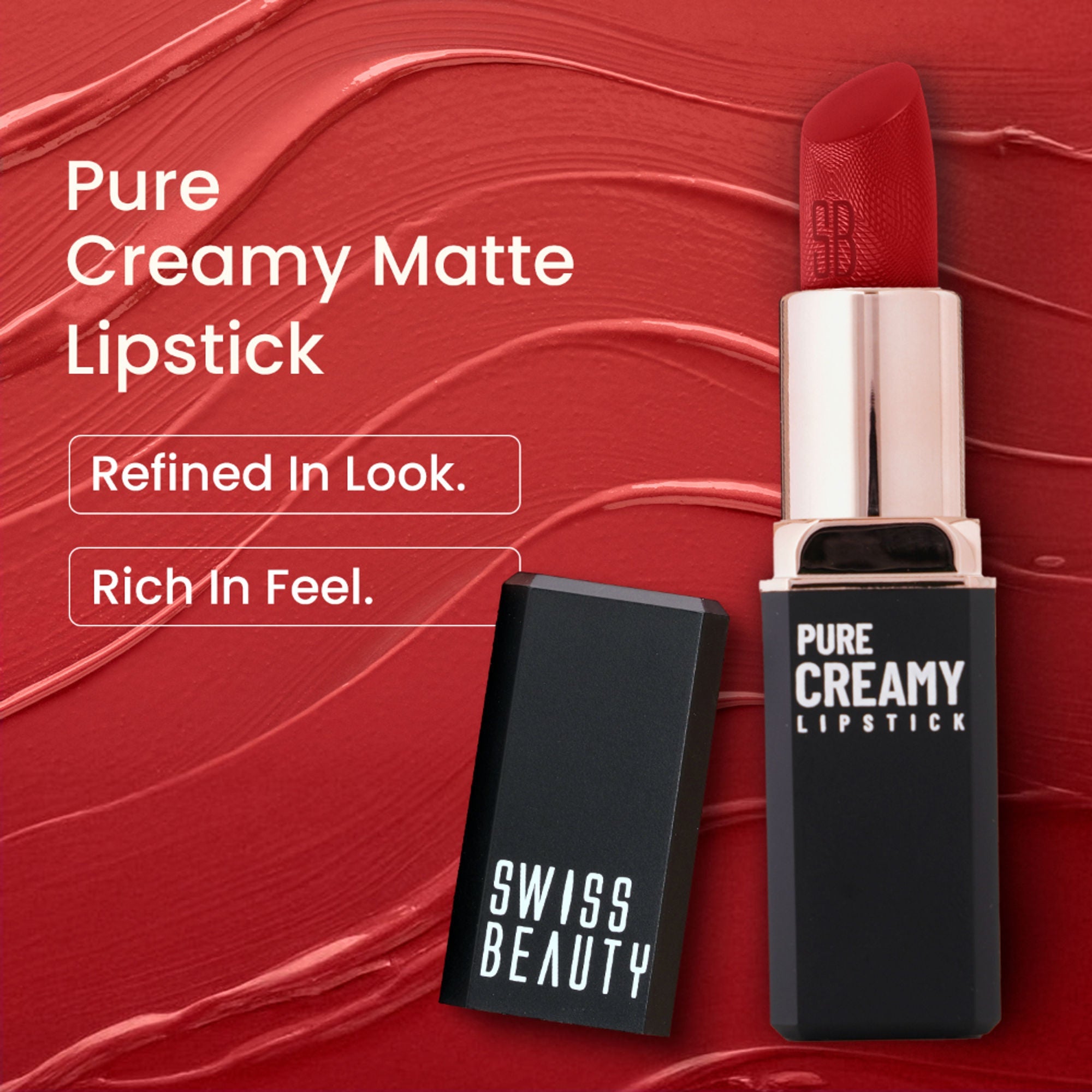 Swiss Beauty Pure Creamy Matte Lipstick - 03 Blooming Blush