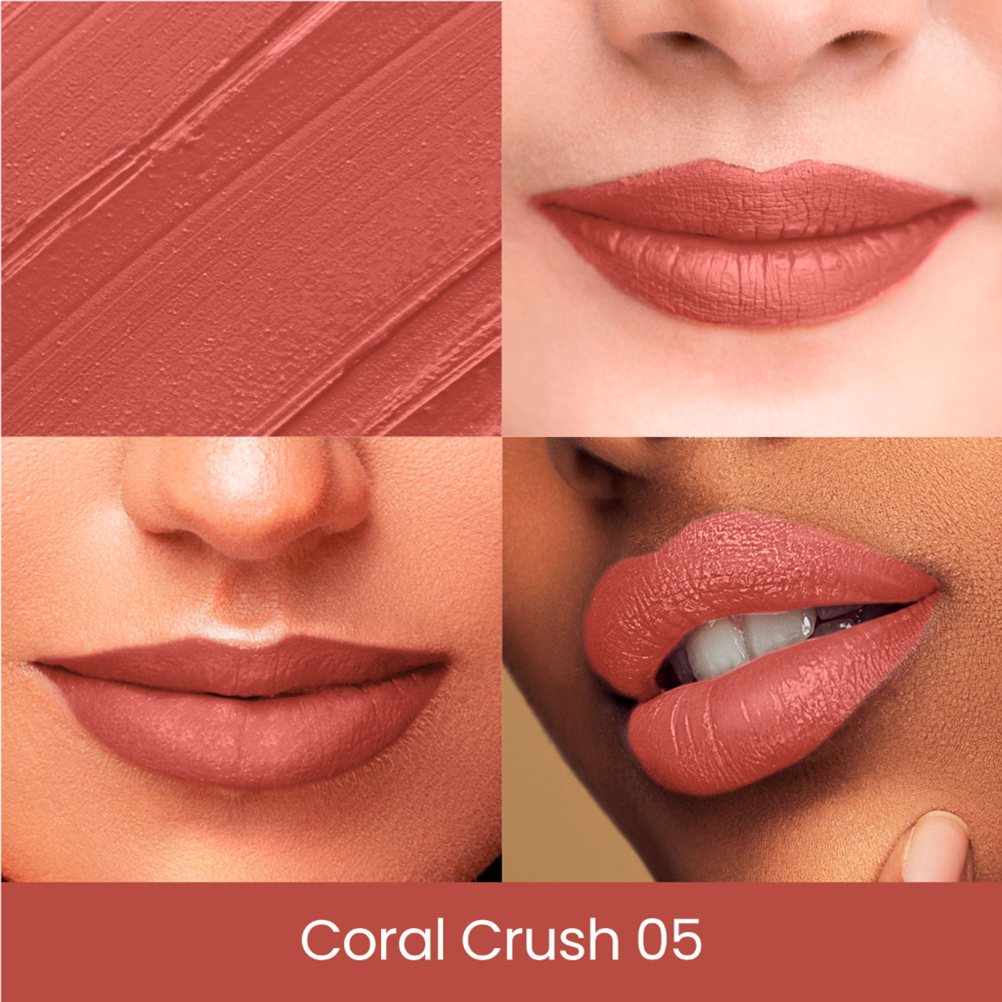 Swiss Beauty Pure Creamy Matte Lipstick - 05 Coral Crush