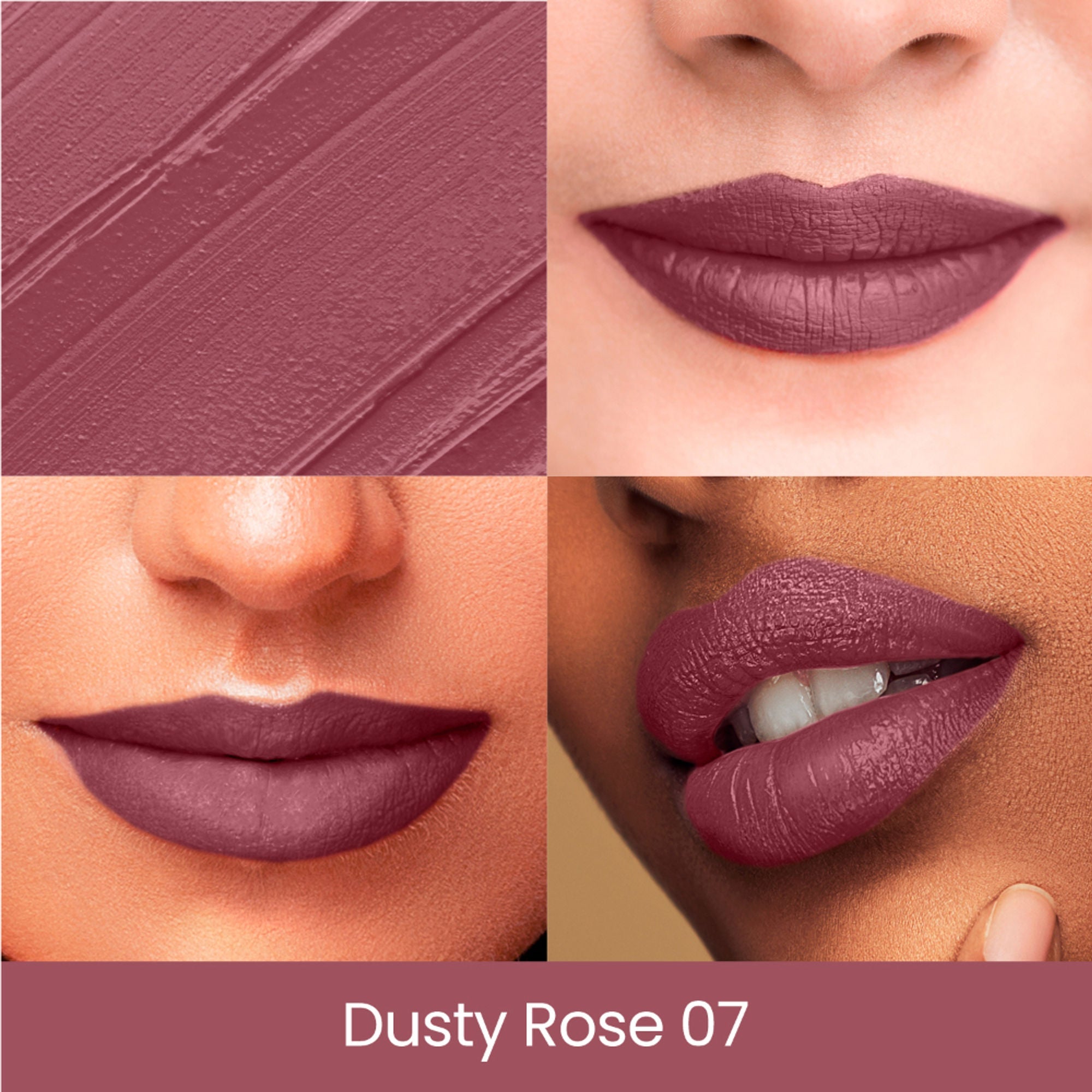 Swiss Beauty Pure Creamy Matte Lipstick - 07 Dusty Rose