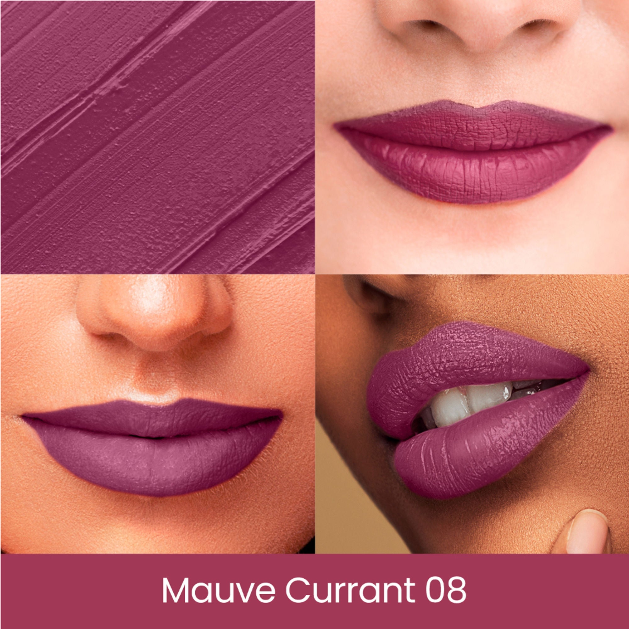 Swiss Beauty Pure Creamy Matte Lipstick - 08 Mauve Currant