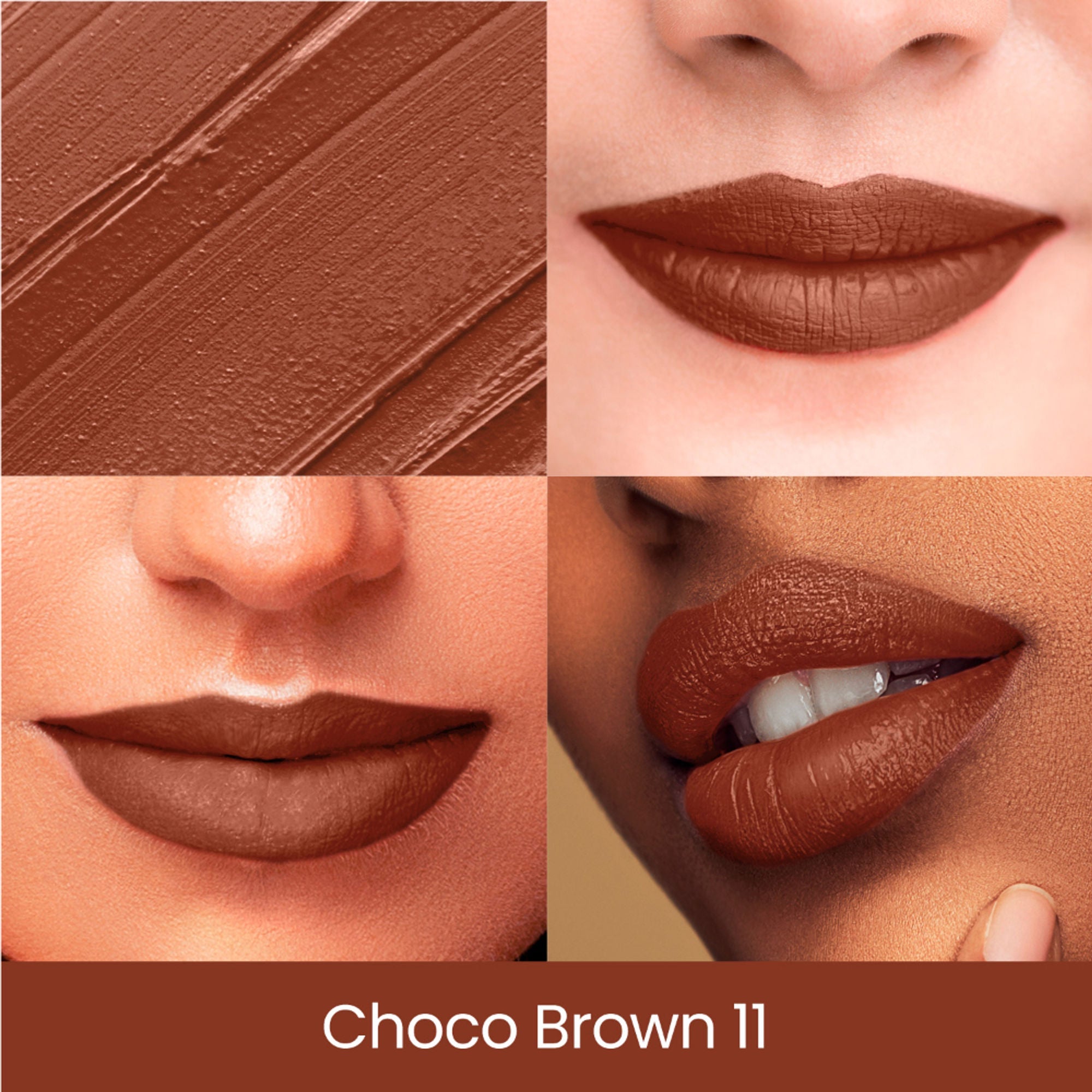 Swiss Beauty Pure Creamy Matte Lipstick - 11 Choco Brown