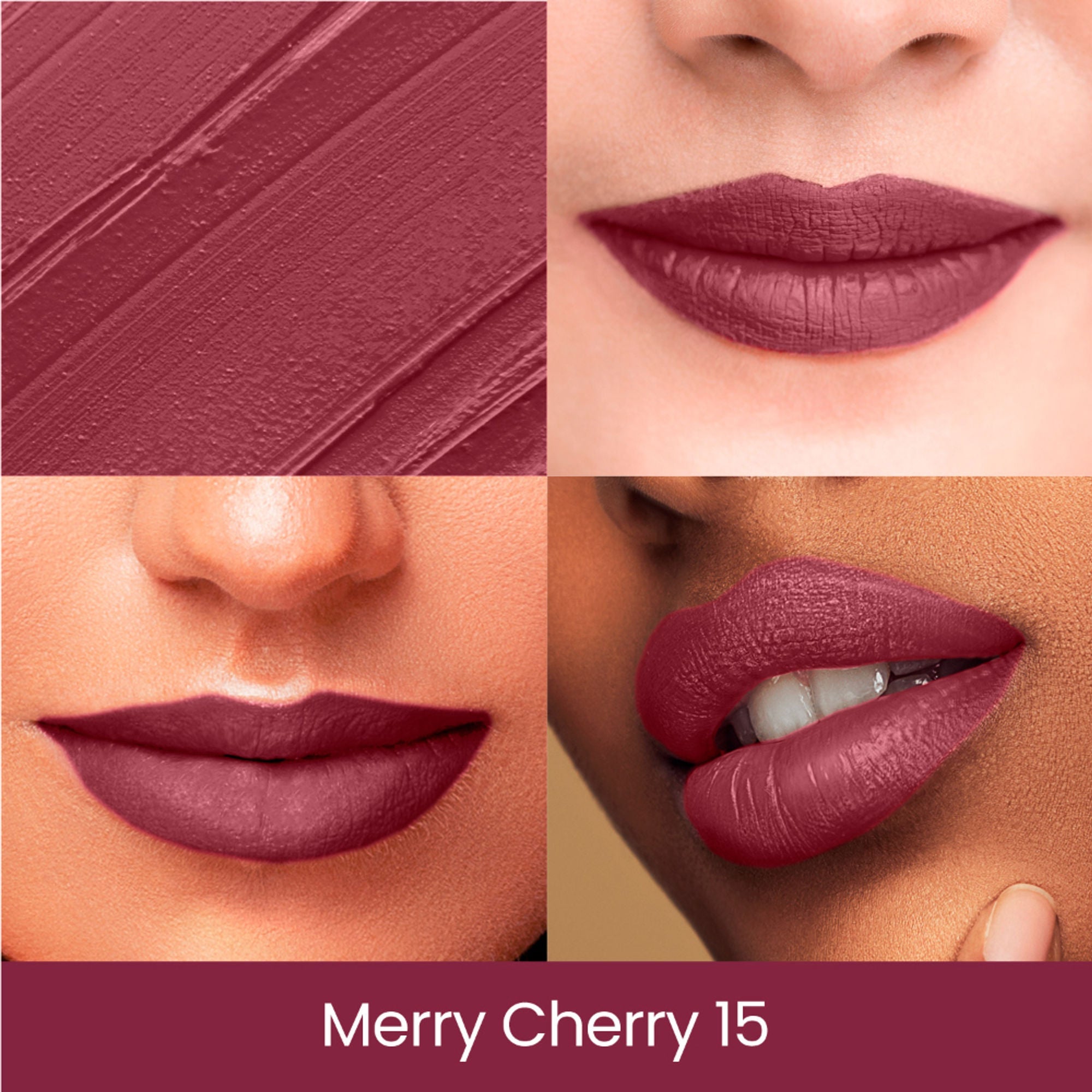 Swiss Beauty Pure Creamy Matte Lipstick - 15 Merry Cherry
