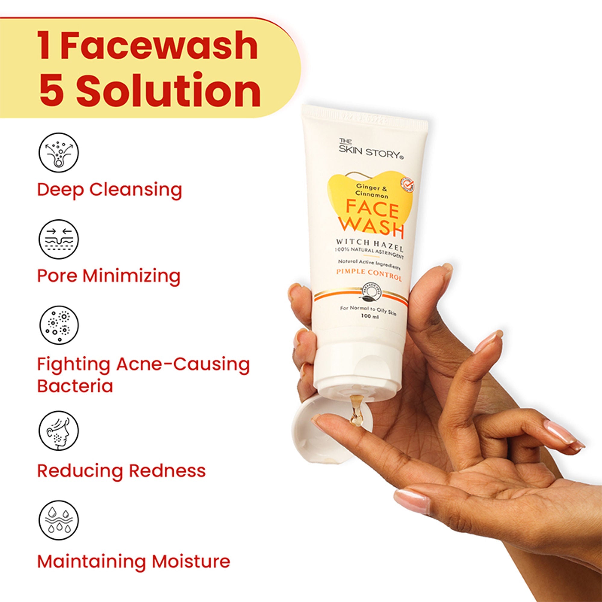 The Skin Story Oil & Pimple Control Ginger Cinnamon Face Wash
