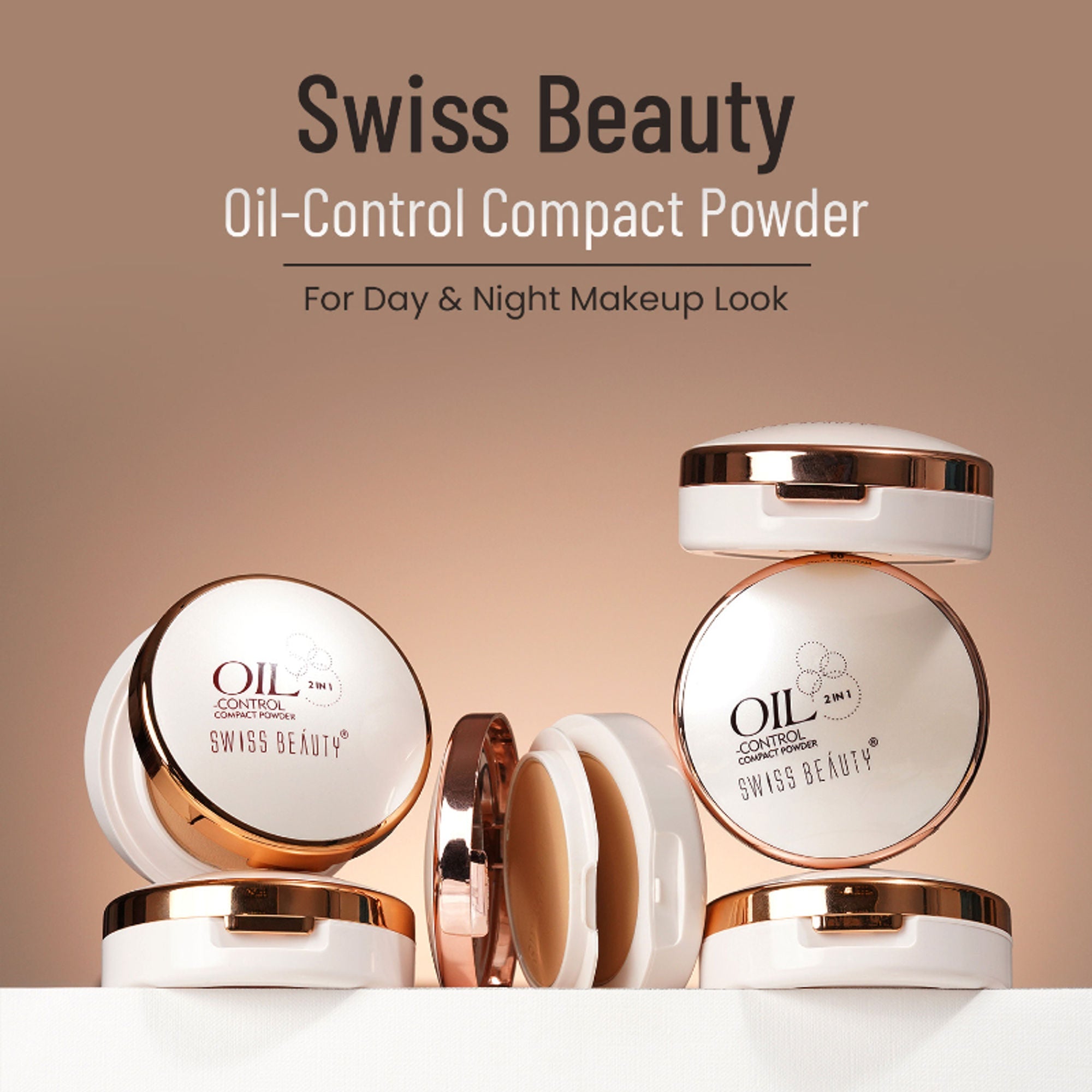 Swiss Beauty Oil Control Compact Powder - 01 Pearl Ivory