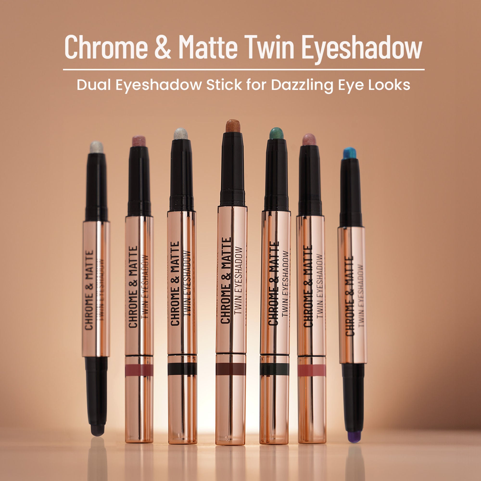 Swiss Beauty Chrome & Matte Twin Eyeshadow - 01 Night Skies