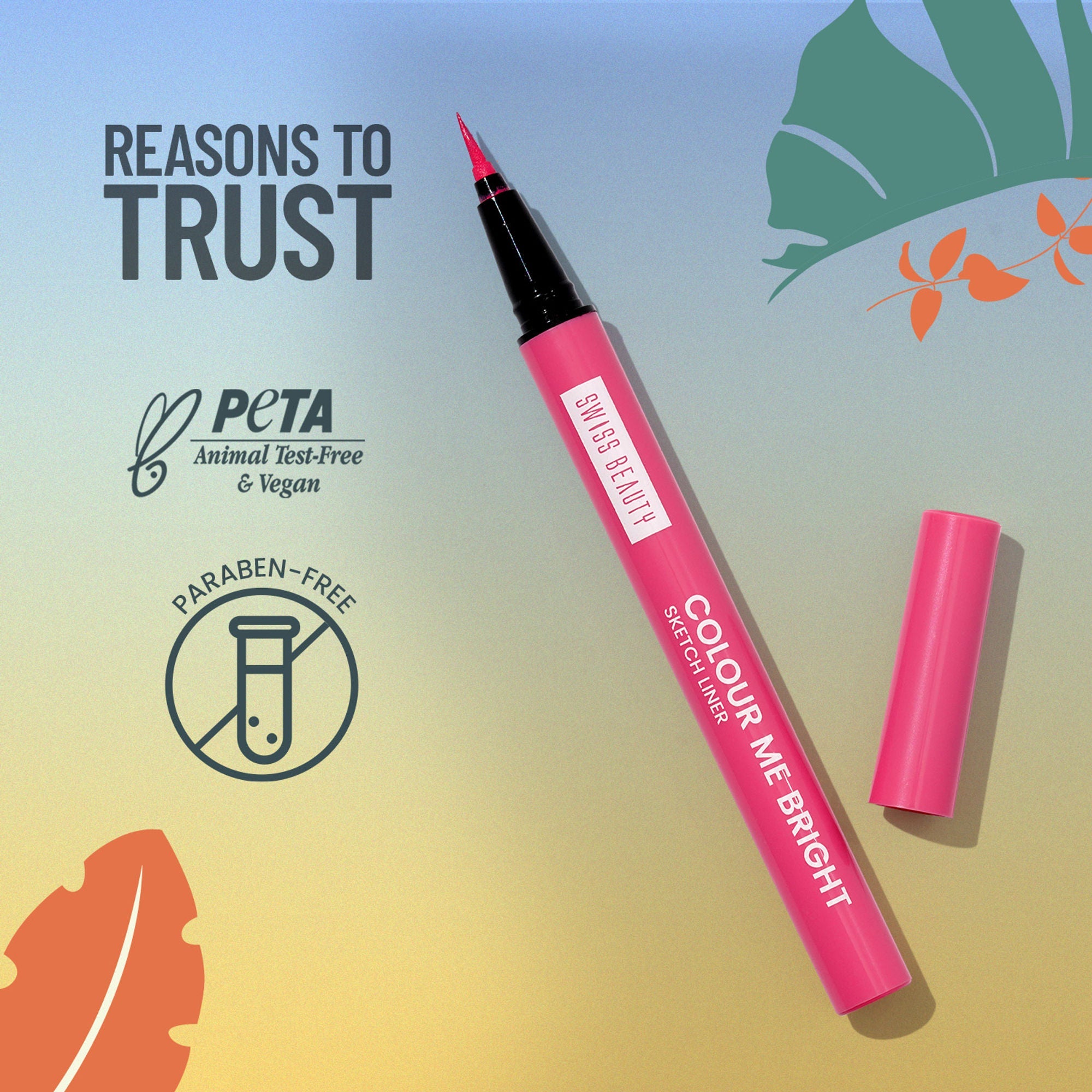 Swiss Beauty Colour Me Bright Sketch Eyeliner - 03 Orange Lush