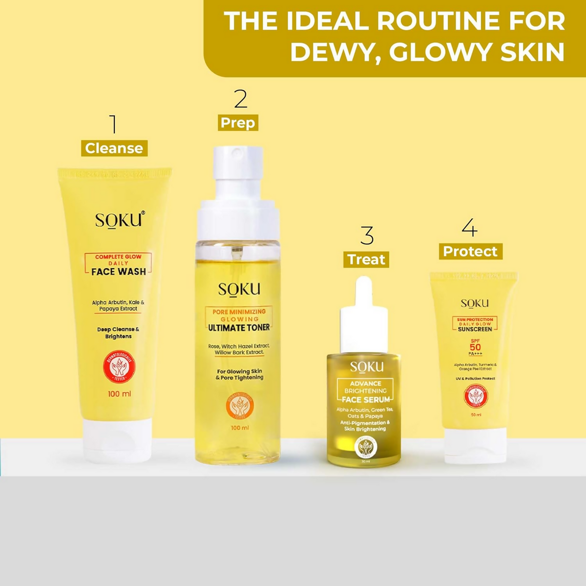 SOKU Sun Protection Daily Glow Sunscreen SPF 50