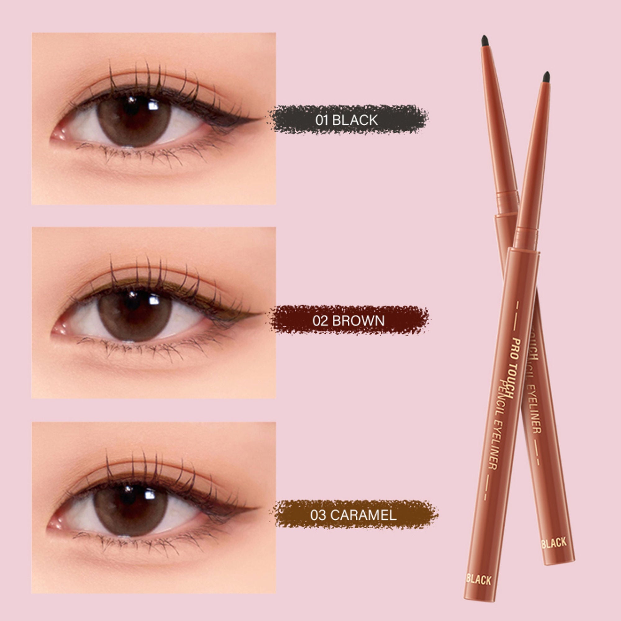 PINKFLASH Pro Touch Pencil Eyeliner - 01 Black