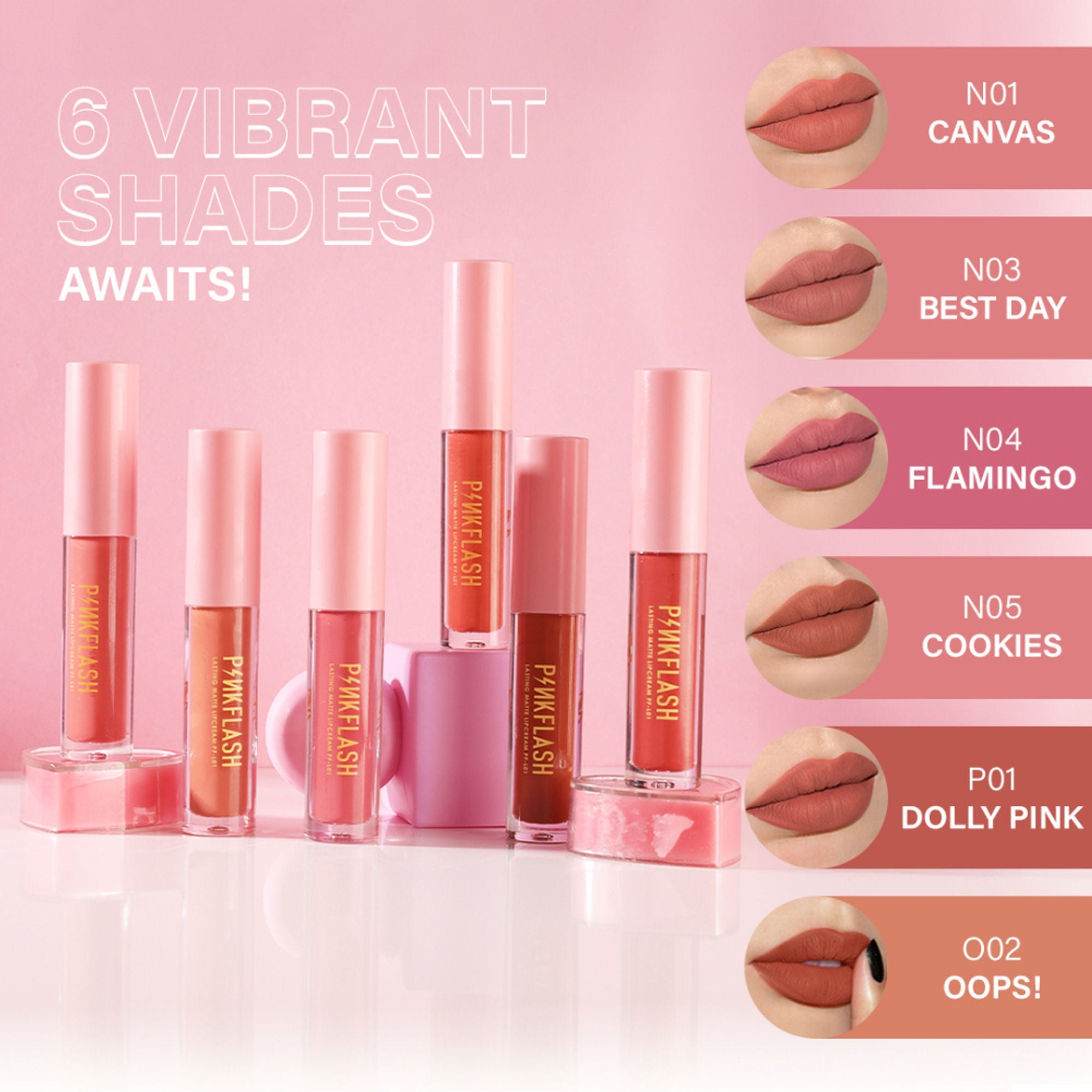 PINKFLASH Melting Matte Lip Cream - N05 Cookies