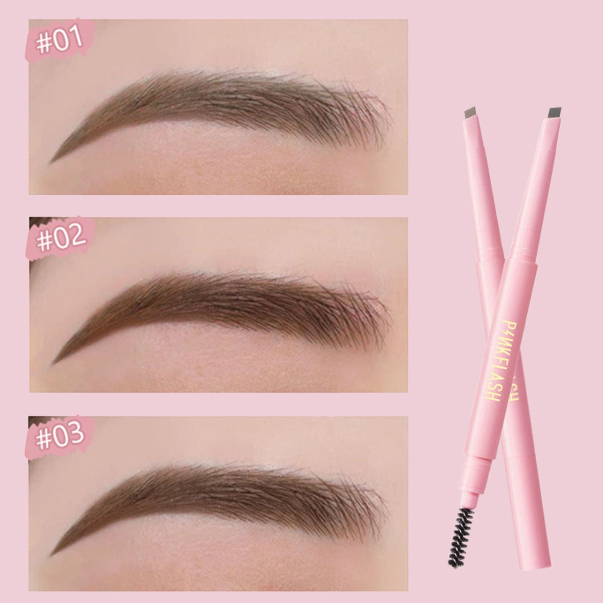 PINKFLASH Waterproof Auto Eyebrow Pencil - 03 Gray Brown