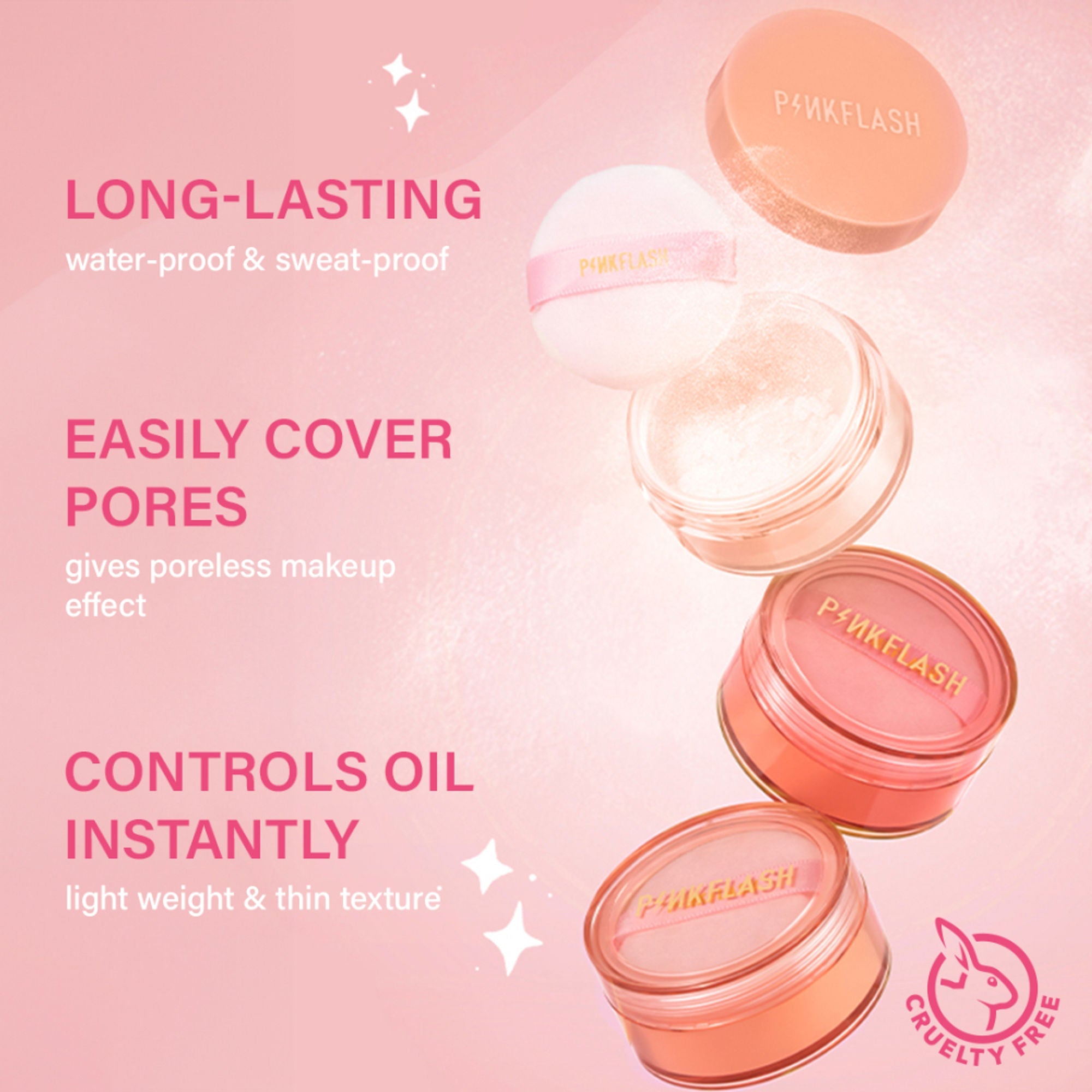 PINKFLASH Oil Controller Translucent Loose Powder - 111