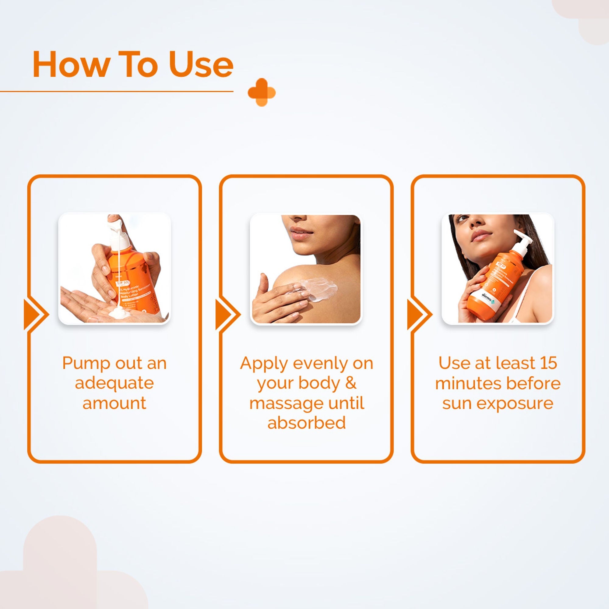 The Derma Co 1% Hyaluronic Moisturizing Sunscreen Body Lotion SPF 50 PA++++