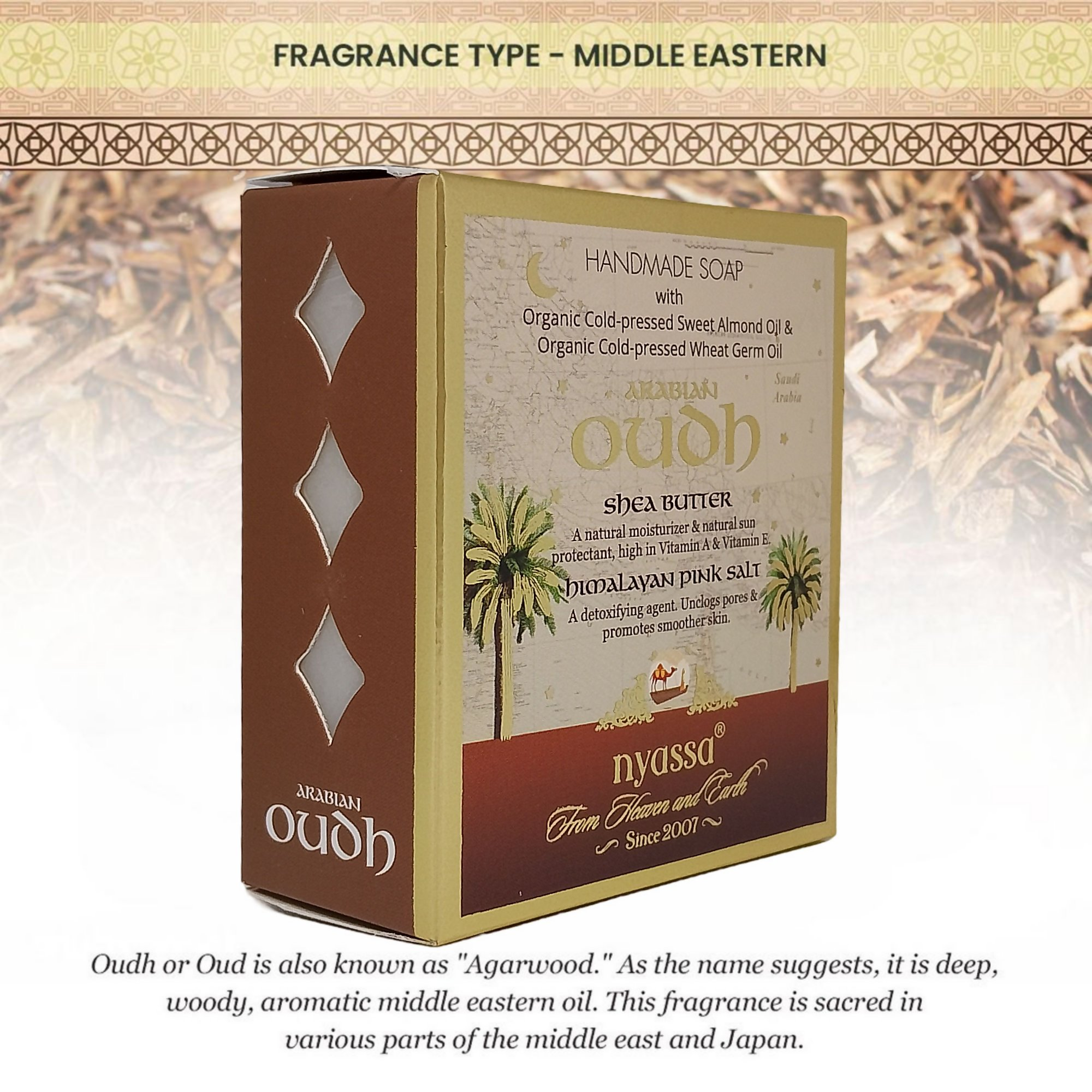 Nyassa Premium Arabian Oud Handmade Natural Bathing Soap
