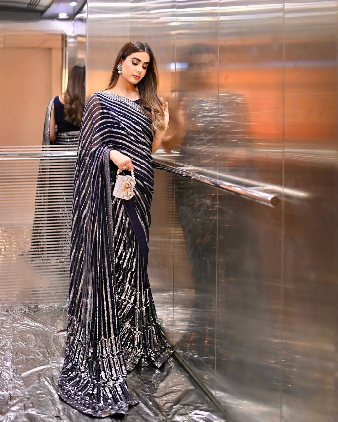 Aastha Black Heavy Soft Georgette Mono Banglori Blouse fabric