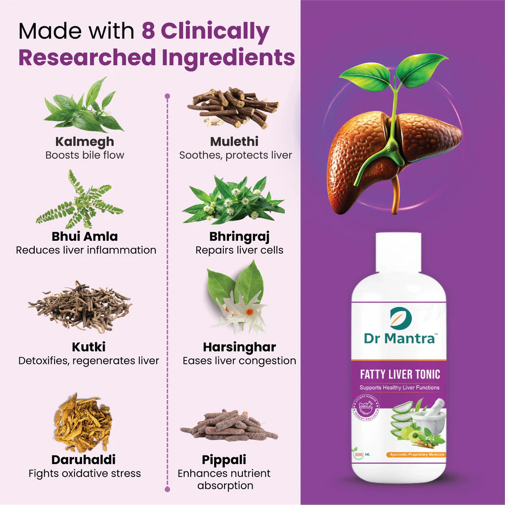 Dr Mantra Ayurvedic Fatty Liver Tonic for Healthy Liver| 300ml