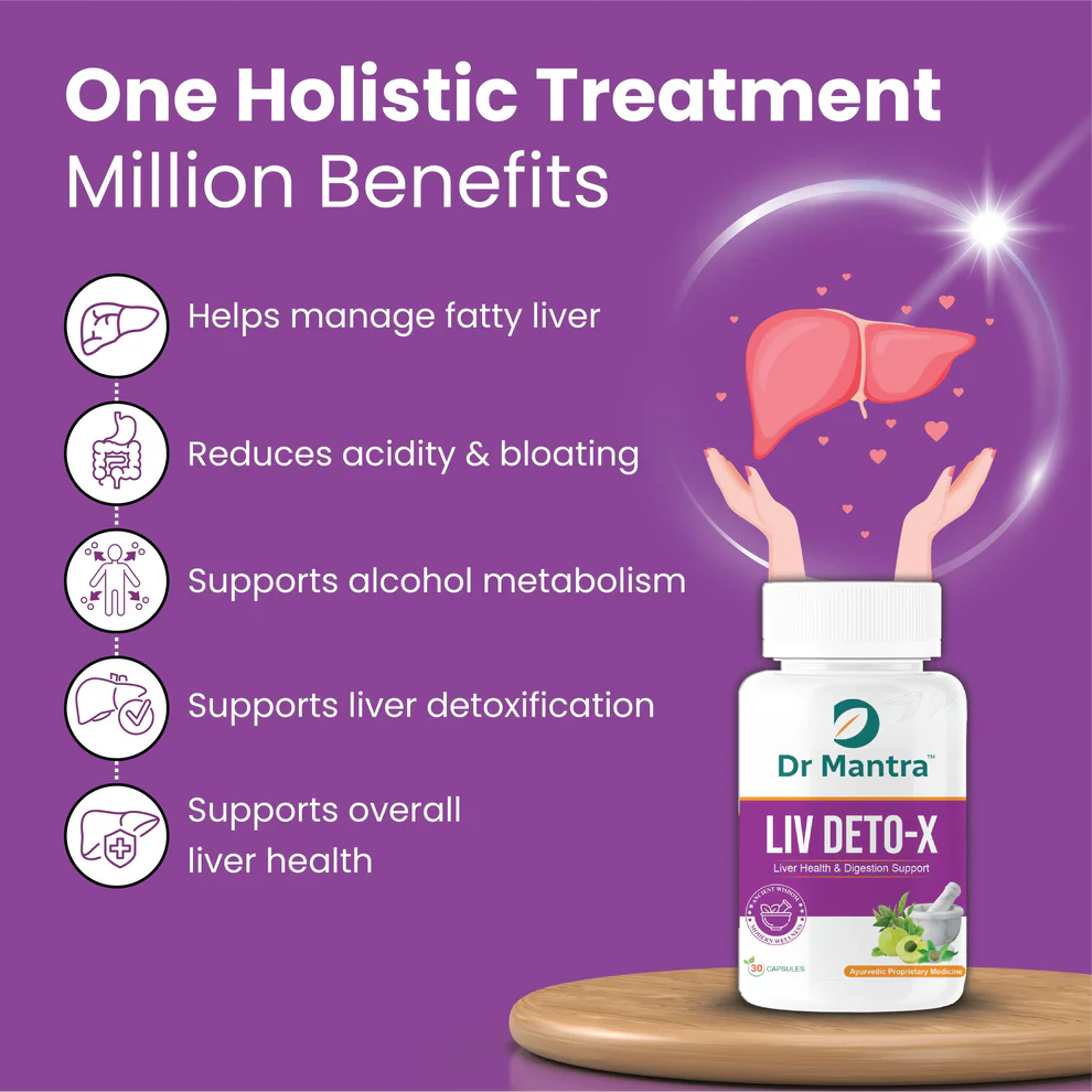 Dr Mantra Ayurvedic Fatty Liver Capsules for Healthy Liver| 30 Capsules