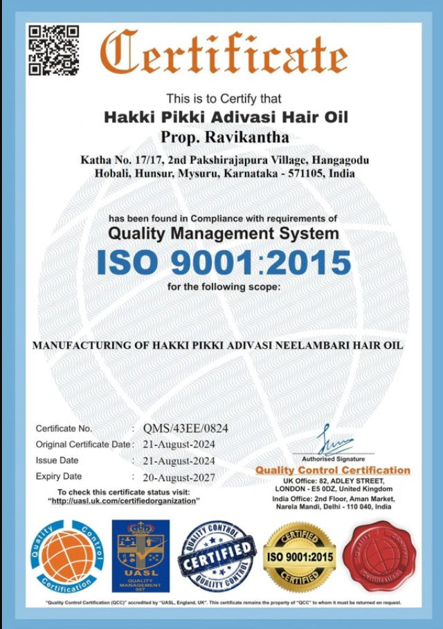 Original Adivasi Hakki Pikki Hair Oil