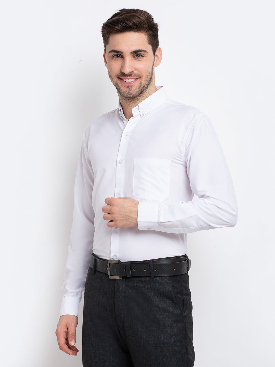 Men's Button Down Collar Cotton Formal Shirt