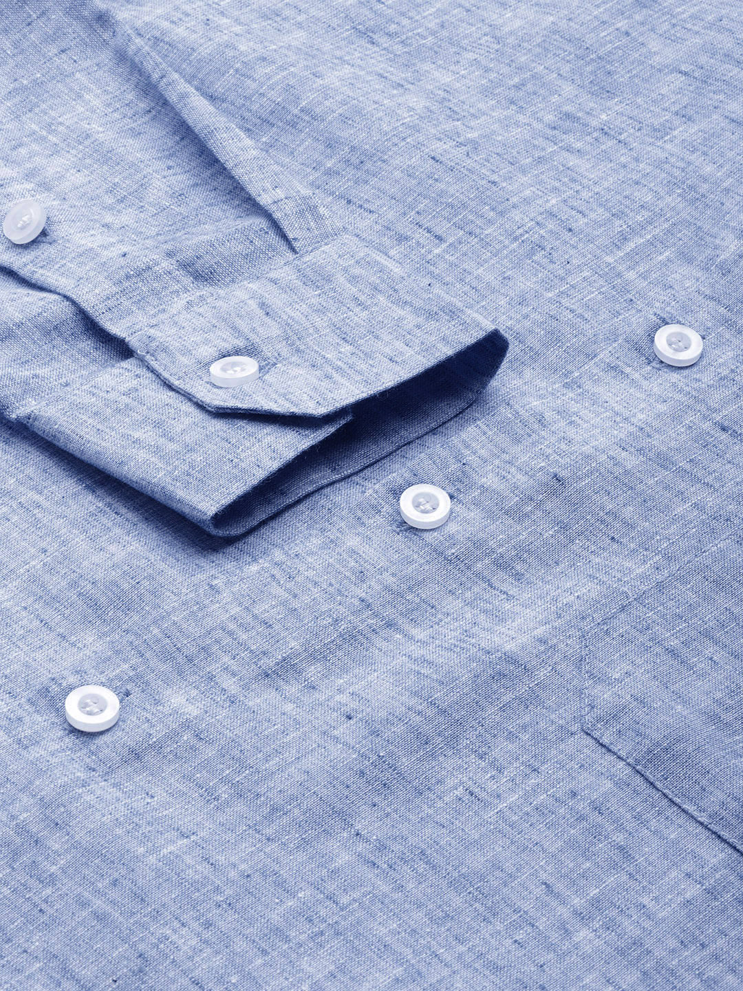 Jainish Blue Men's Solid Cotton Formal Shirt ( SF 782Blue )