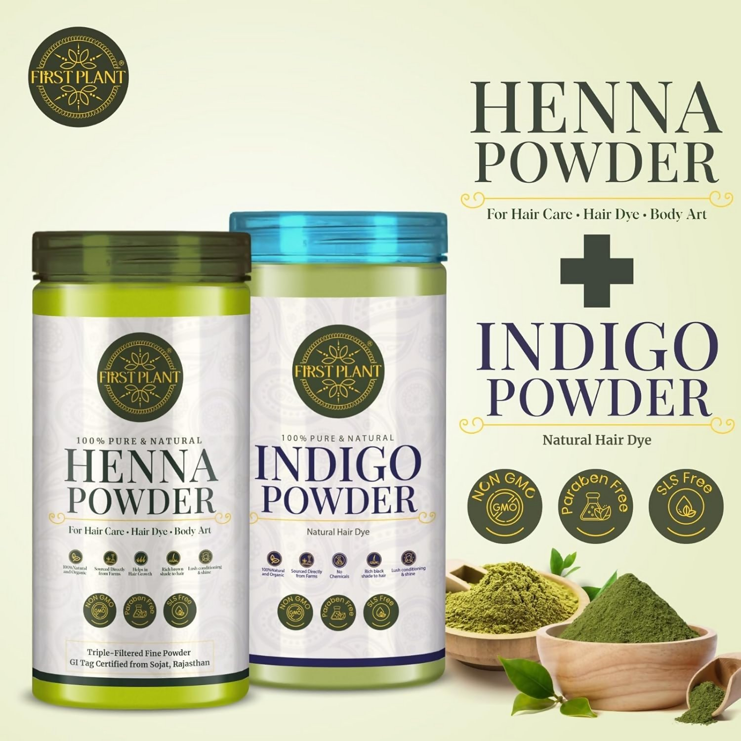 First Plant Natural Hair Dye Combo Pack For Black