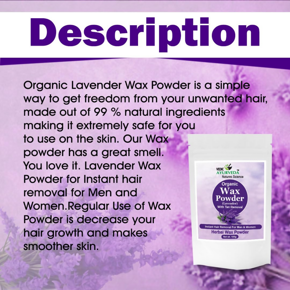VedicAyurveda Herbal Wax Powder - Lavender