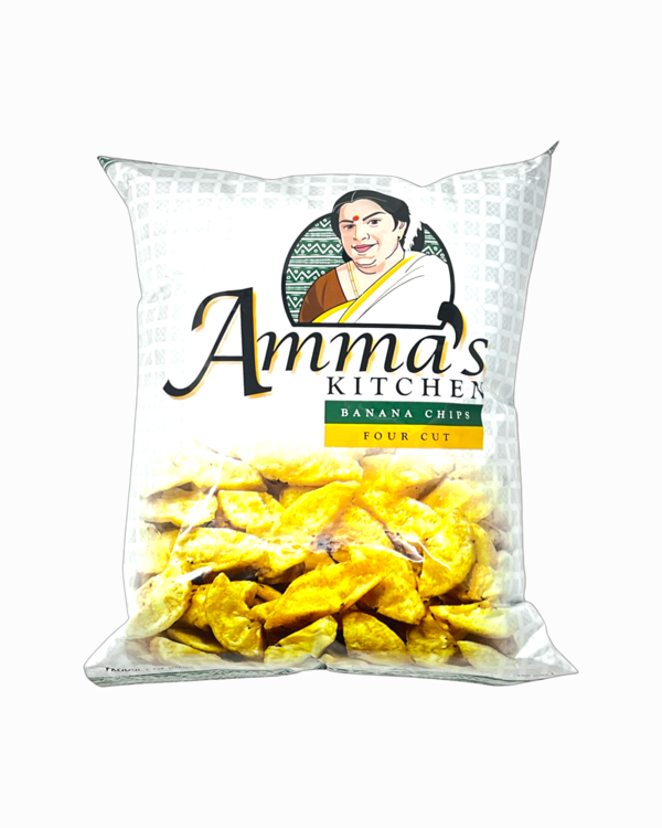 Amma's Kitchen Banana Chips Four Cut 400g