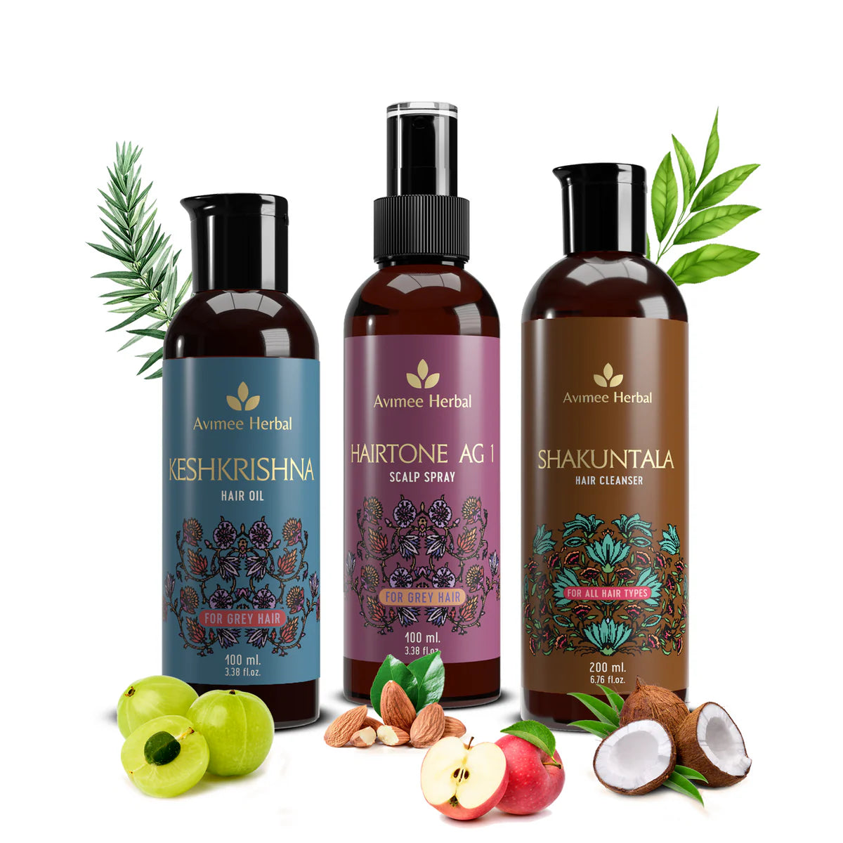 Avimee herbal Anti-Grey Kit With Shakuntala Hair Cleanser