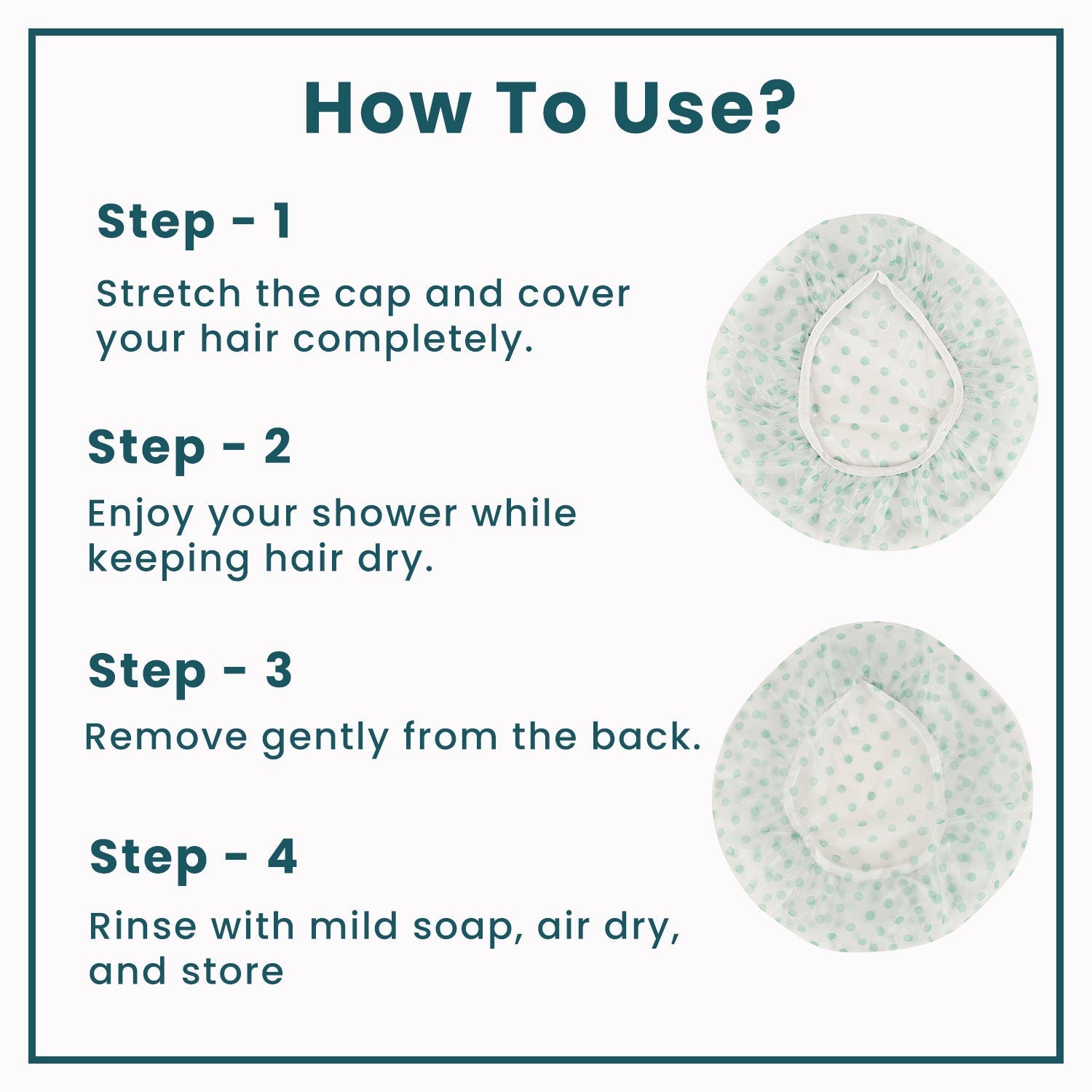 MiDazzle Shower Caps 1S (Reusable) MIHA6313